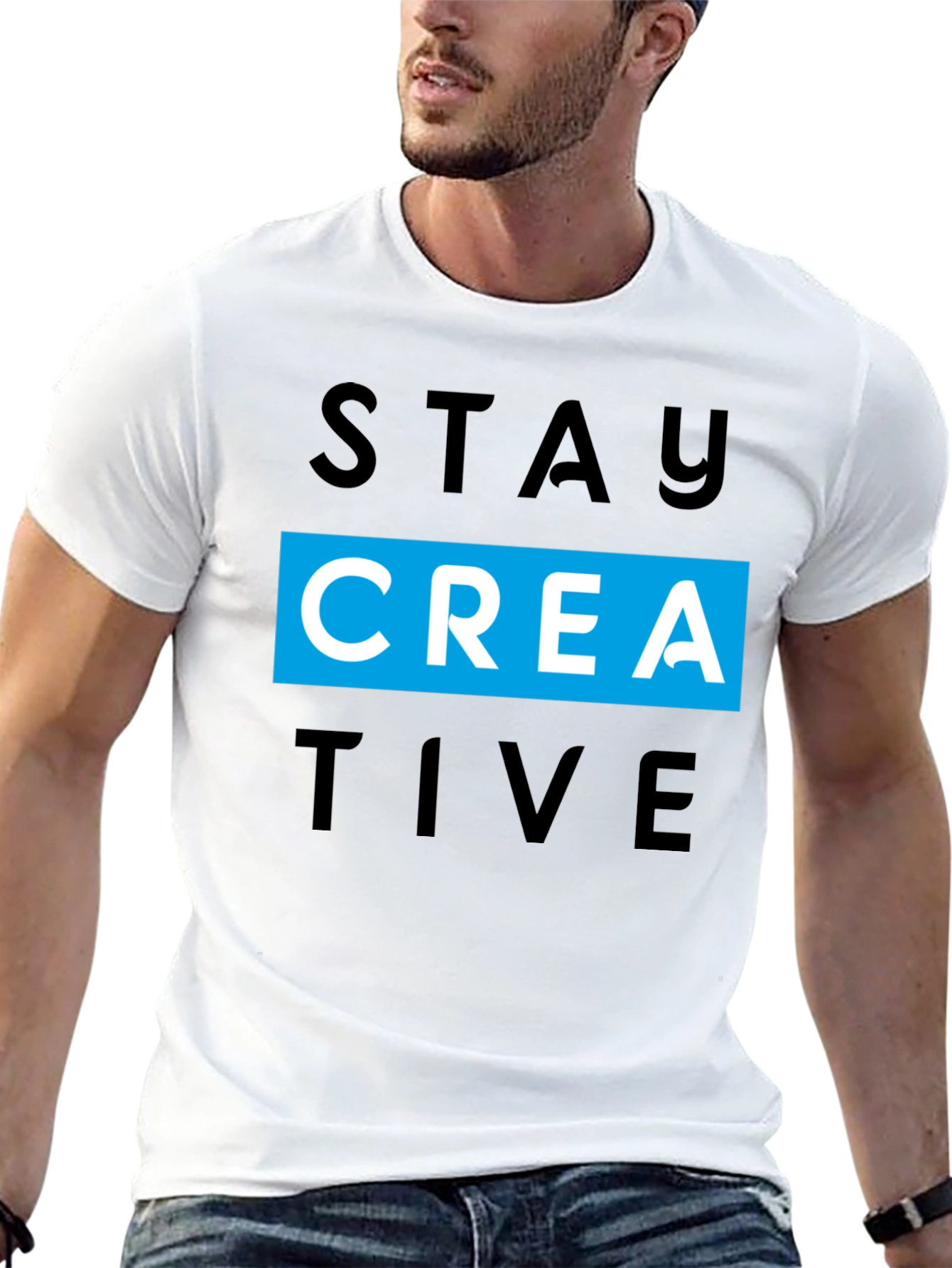Stay Creative Mens Black T-Shirt