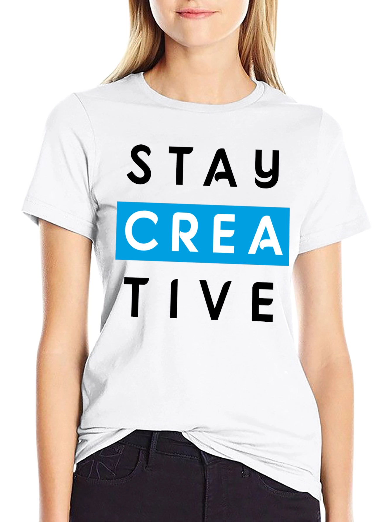 Stay Creative Mens Black T-Shirt