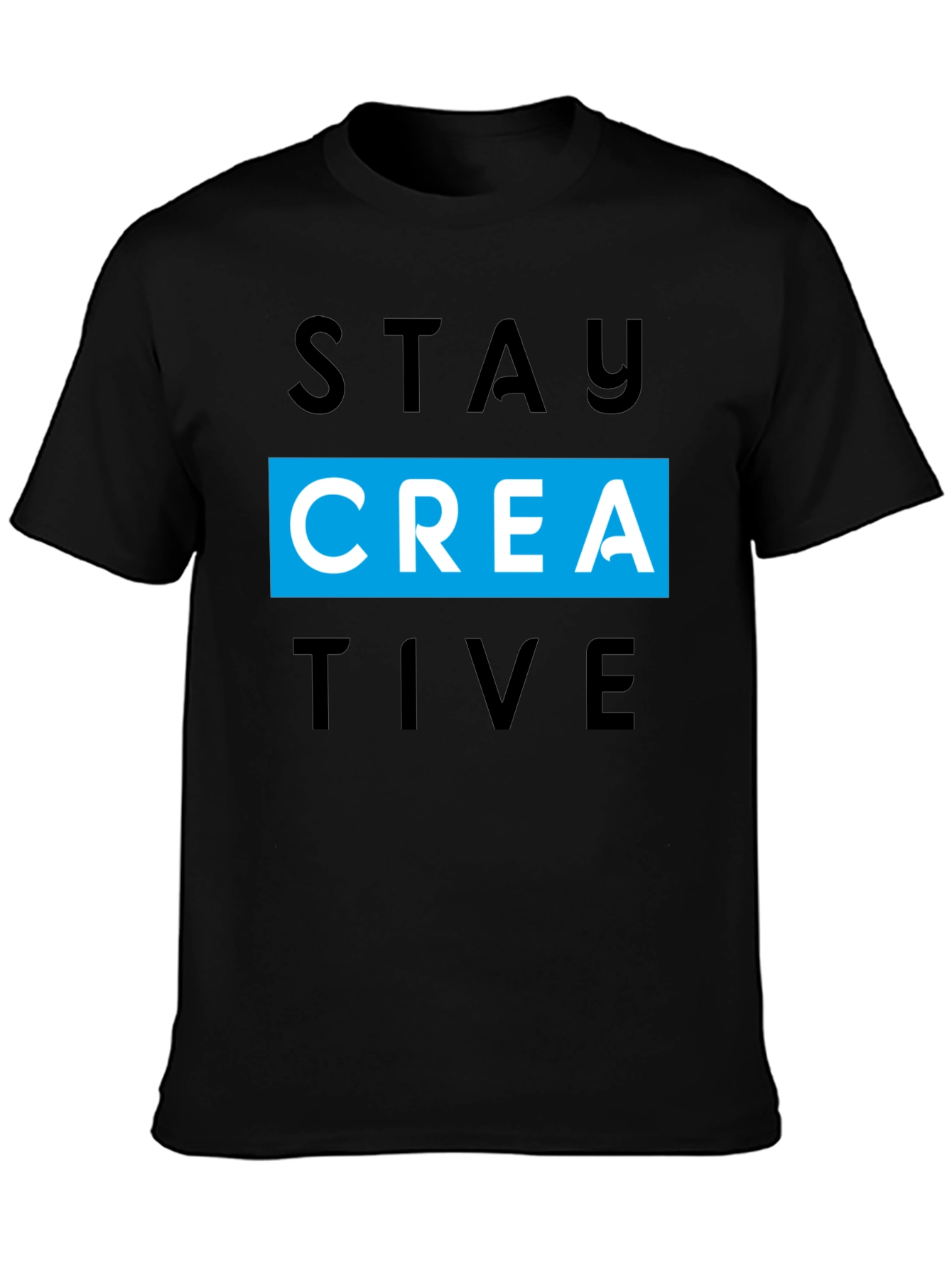 Stay Creative Mens Black T-Shirt
