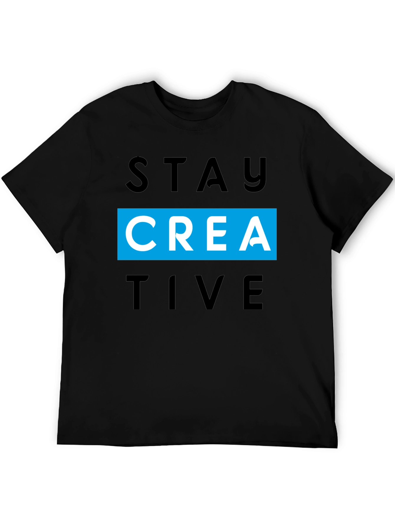 Stay Creative Mens Black T-Shirt