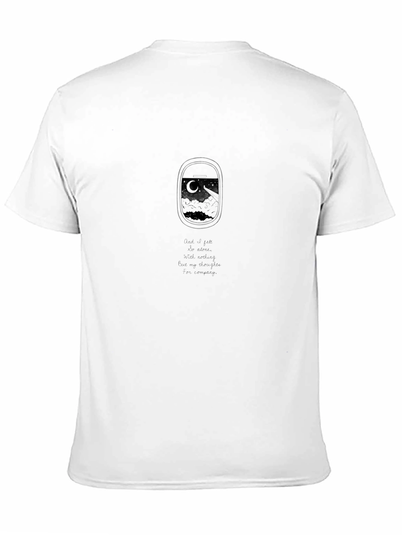 Black Airplane Window View T-Shirt