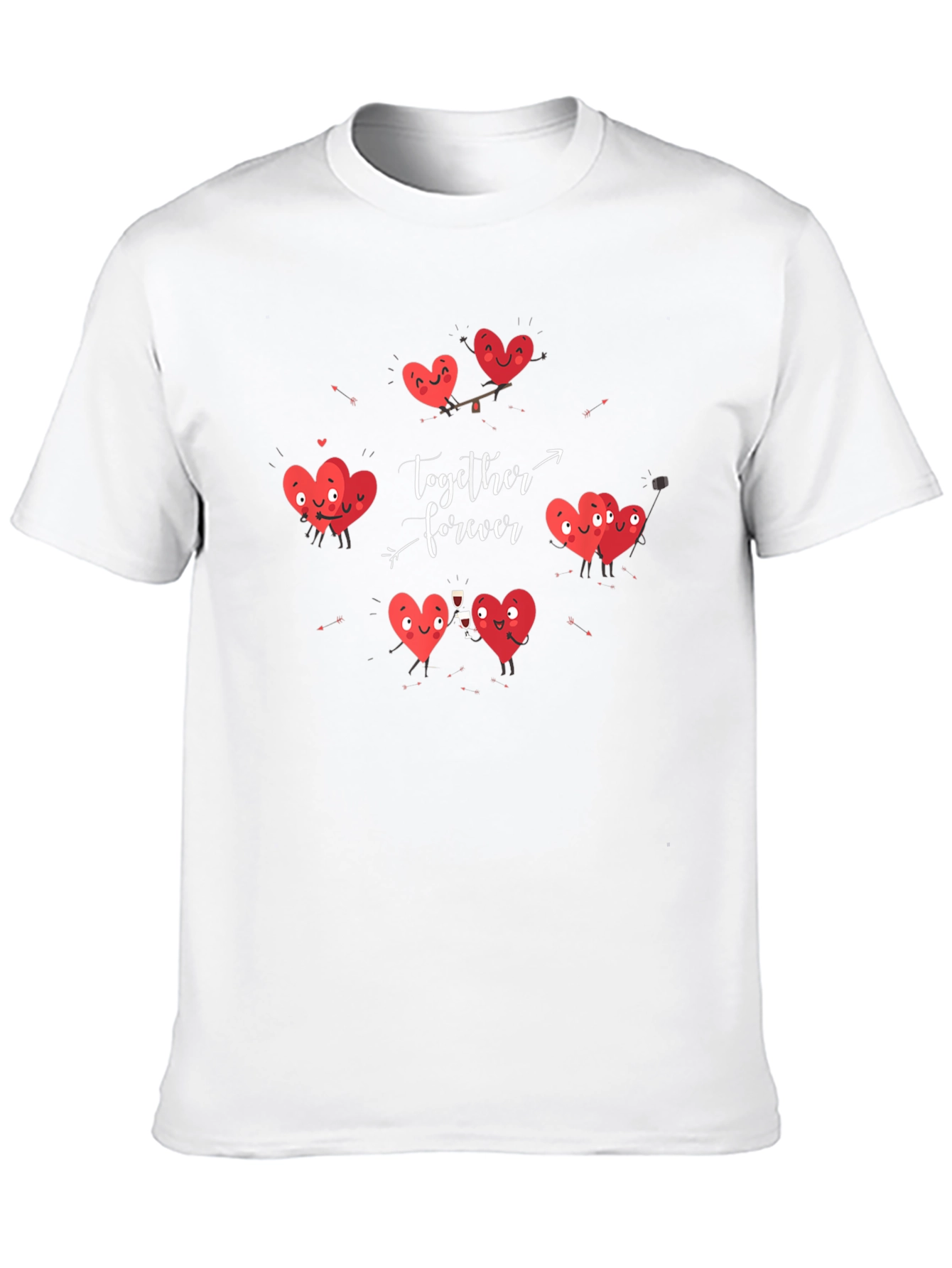Hearts Together Forever Valentines Day T-Shirt