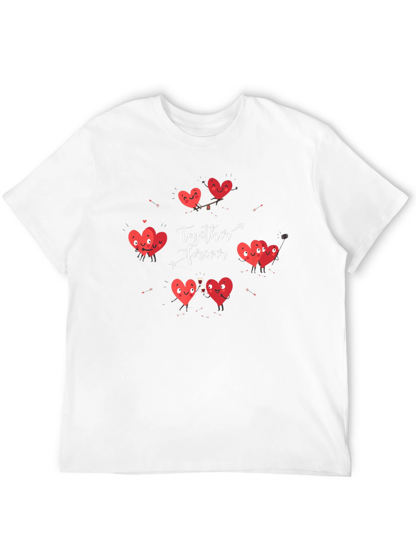 Hearts Together Forever Valentines Day T-Shirt