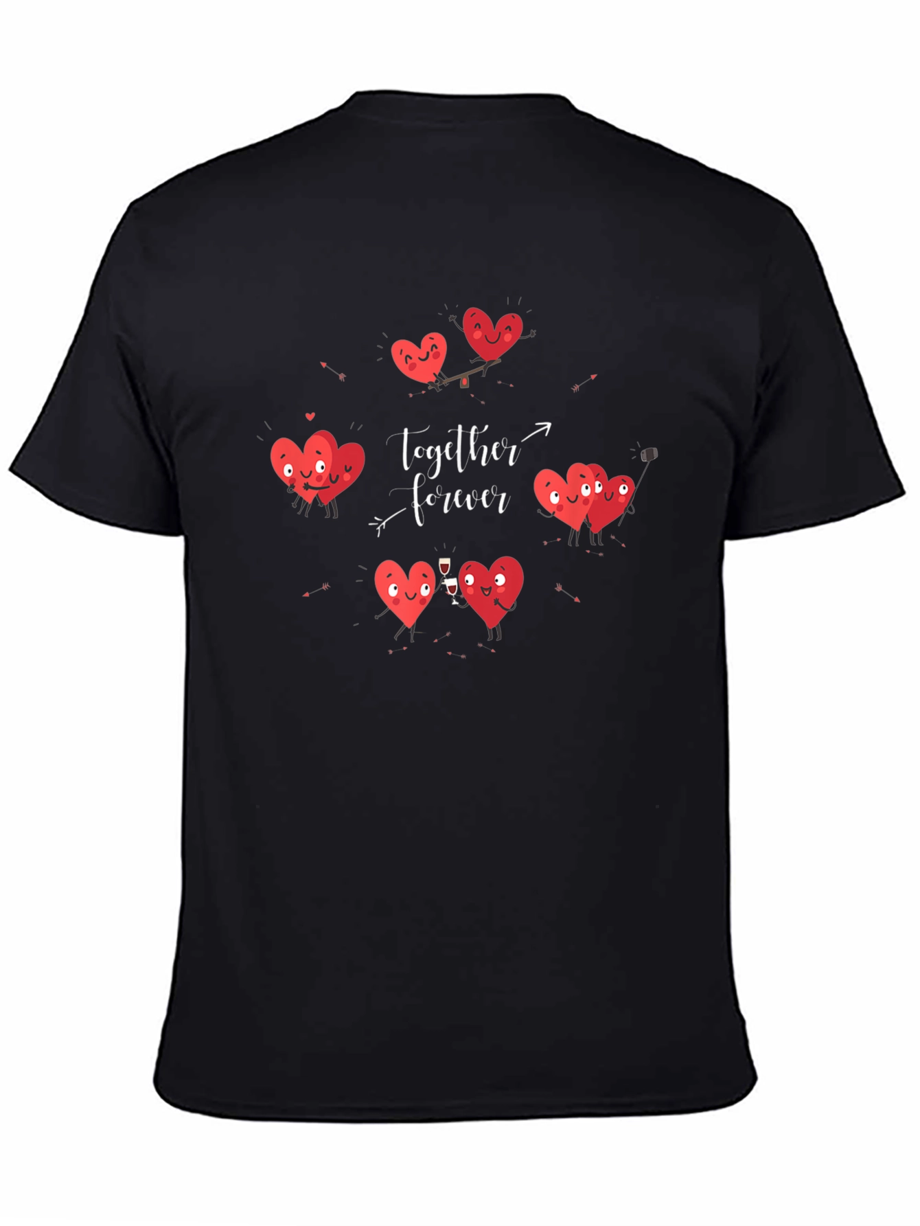 Hearts Together Forever Valentines Day T-Shirt