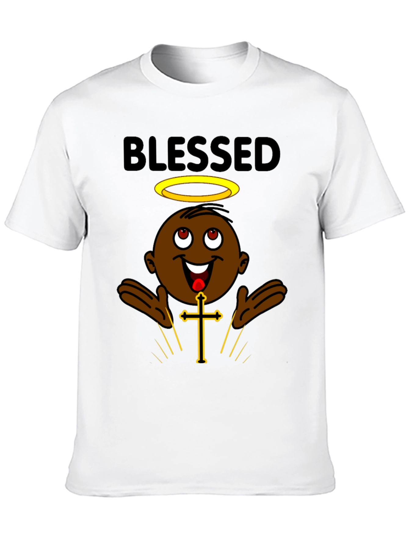 Blessed Cartoon Character Graphic T-Shirt