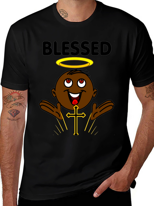 Blessed Cartoon Character Graphic T-Shirt