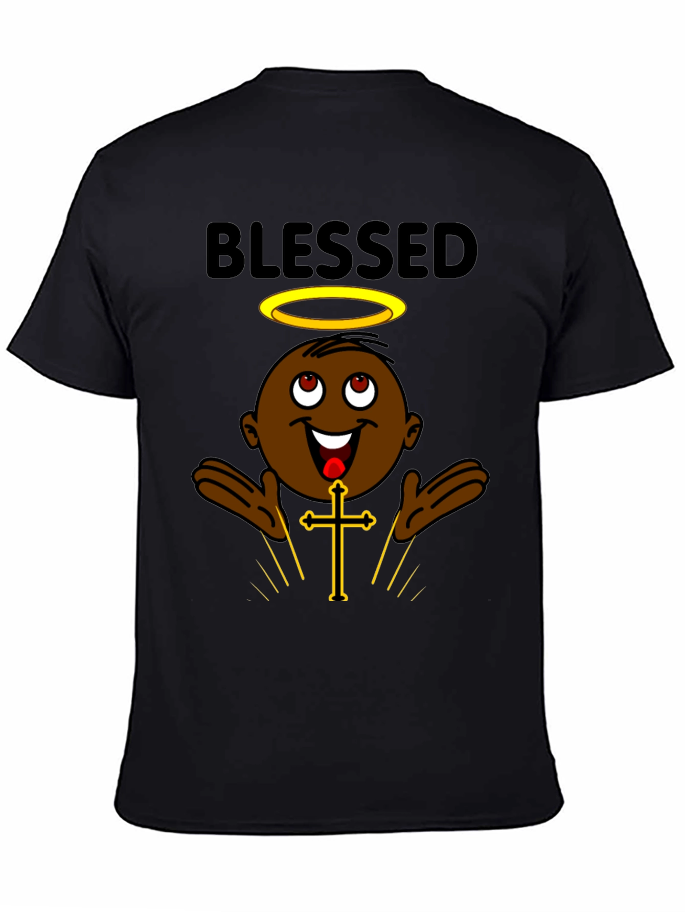 Blessed Cartoon Character Graphic T-Shirt