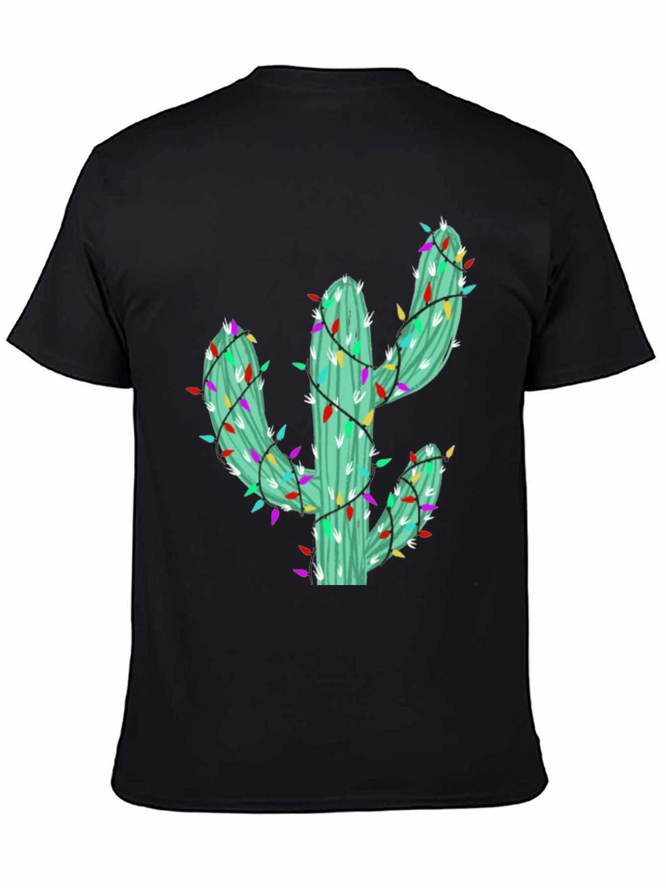 Festive Cactus Tee - Holiday Lights