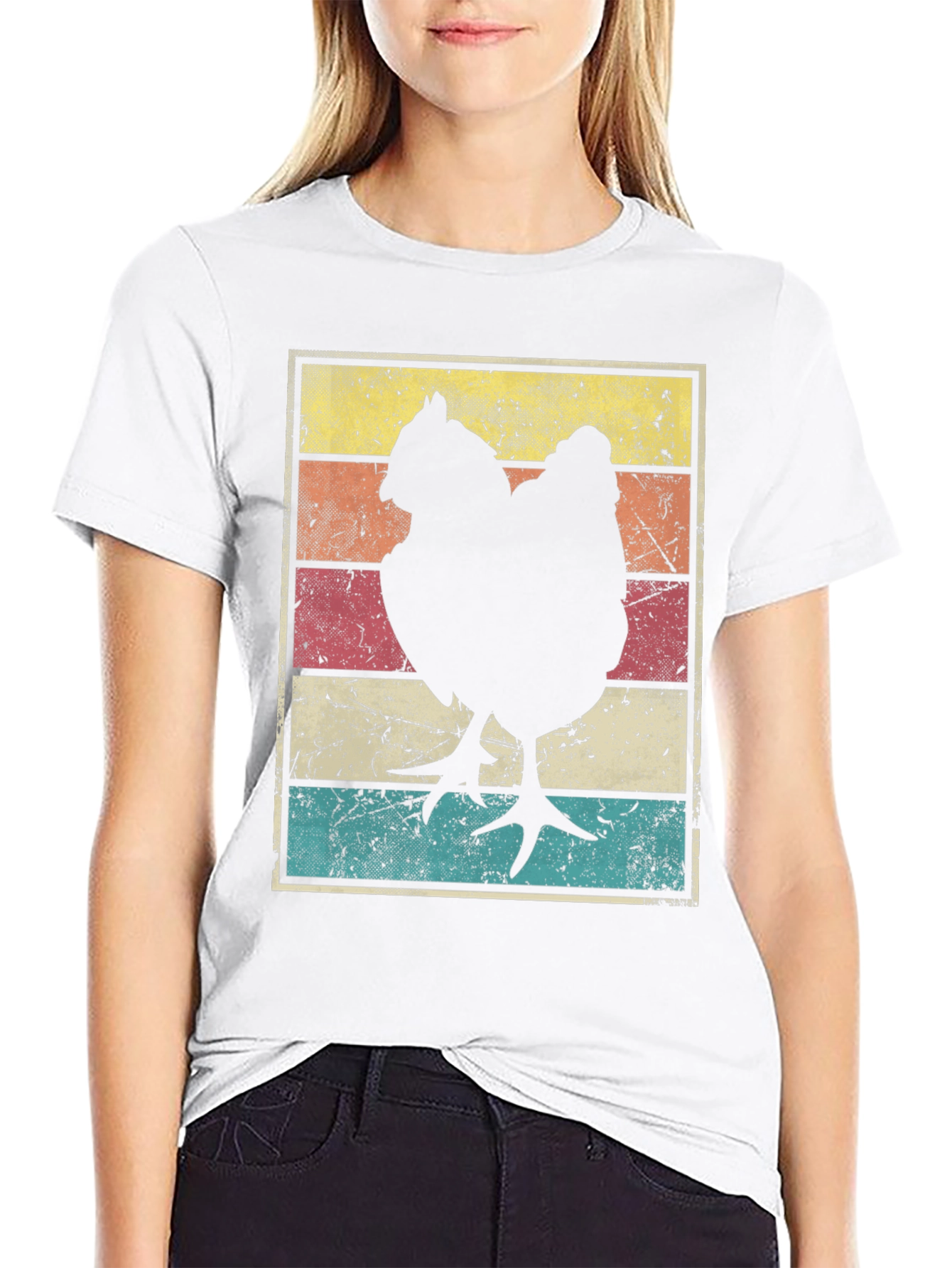 Retro Chicken Graphic Tee - Farm Life Style