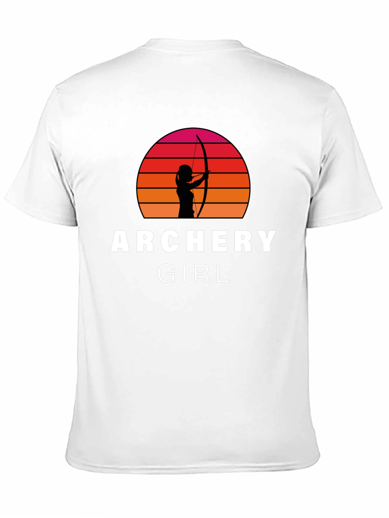 Archery Girl T-Shirt - Retro Sunset Archer Tee