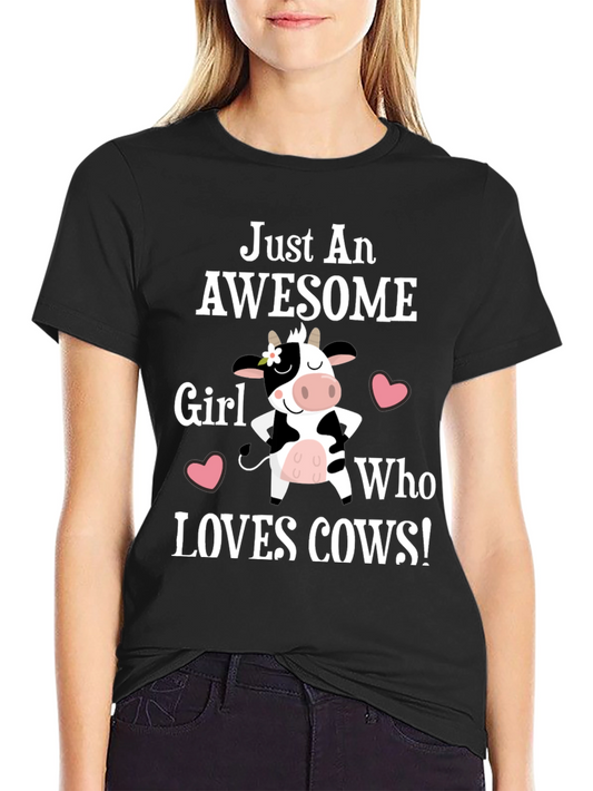 Awesome Cow Lover T-Shirt - Girls Tee