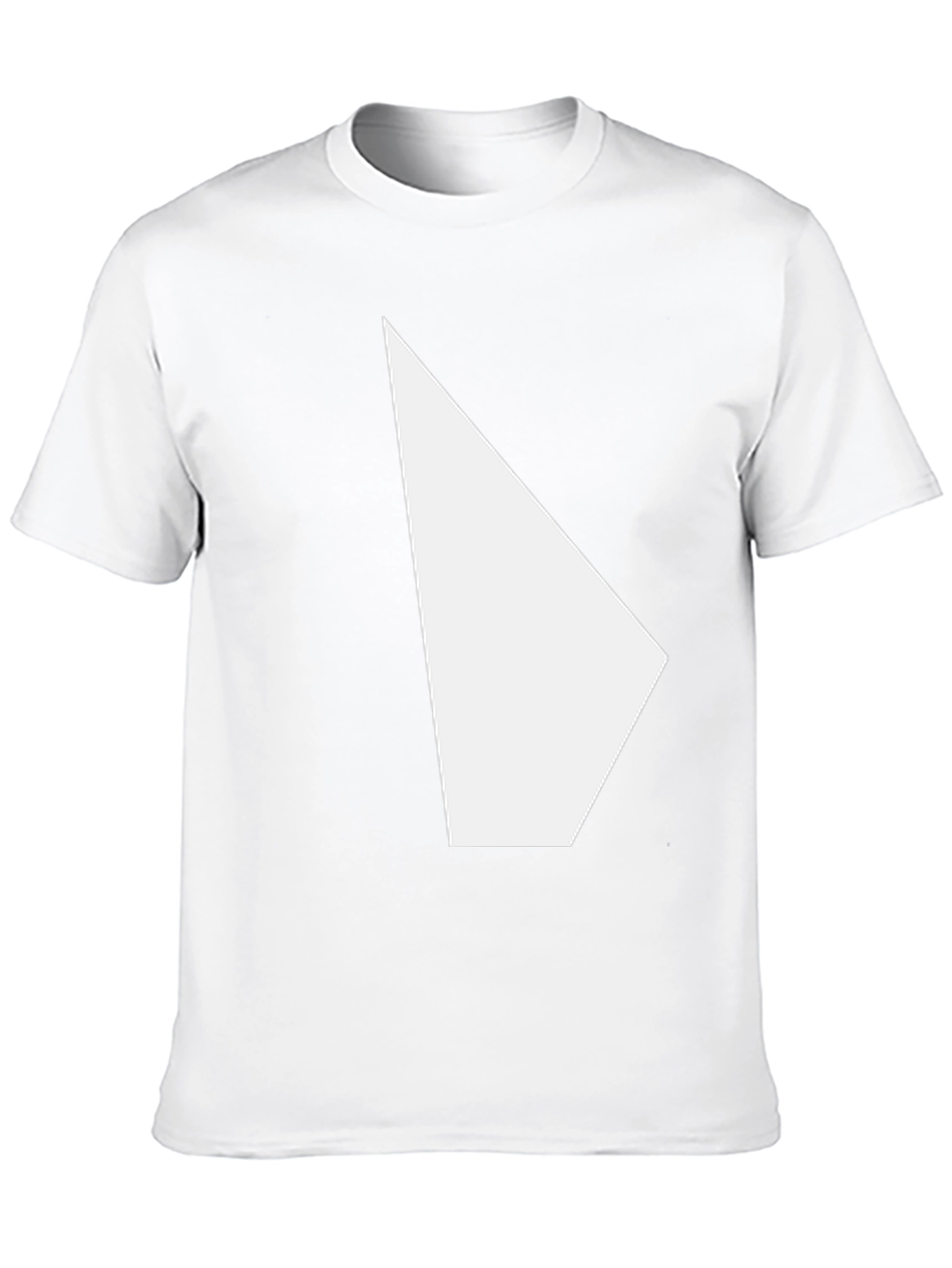 Modern Graphic Tee - Black Shirt with White Triangle
