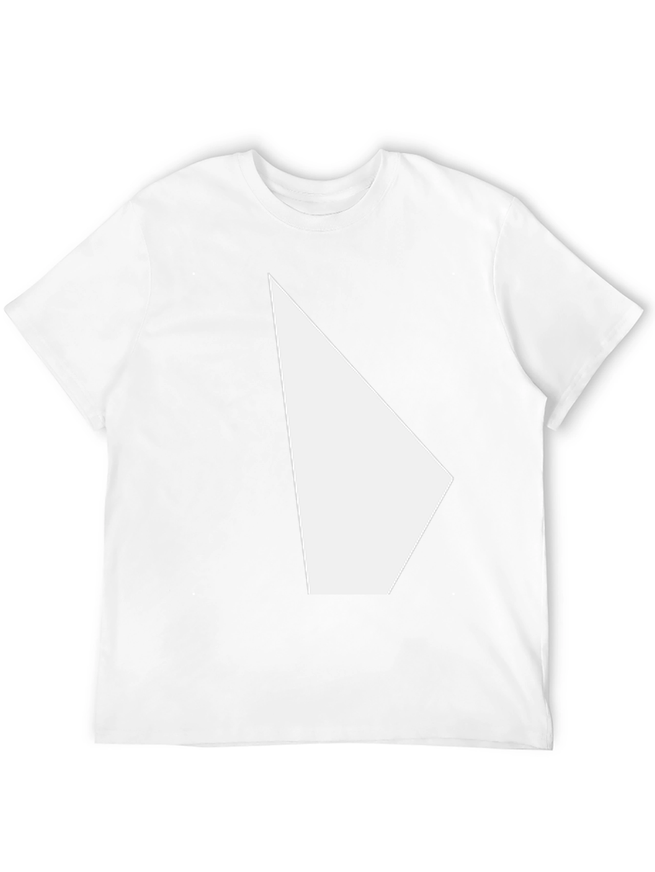 Modern Graphic Tee - Black Shirt with White Triangle