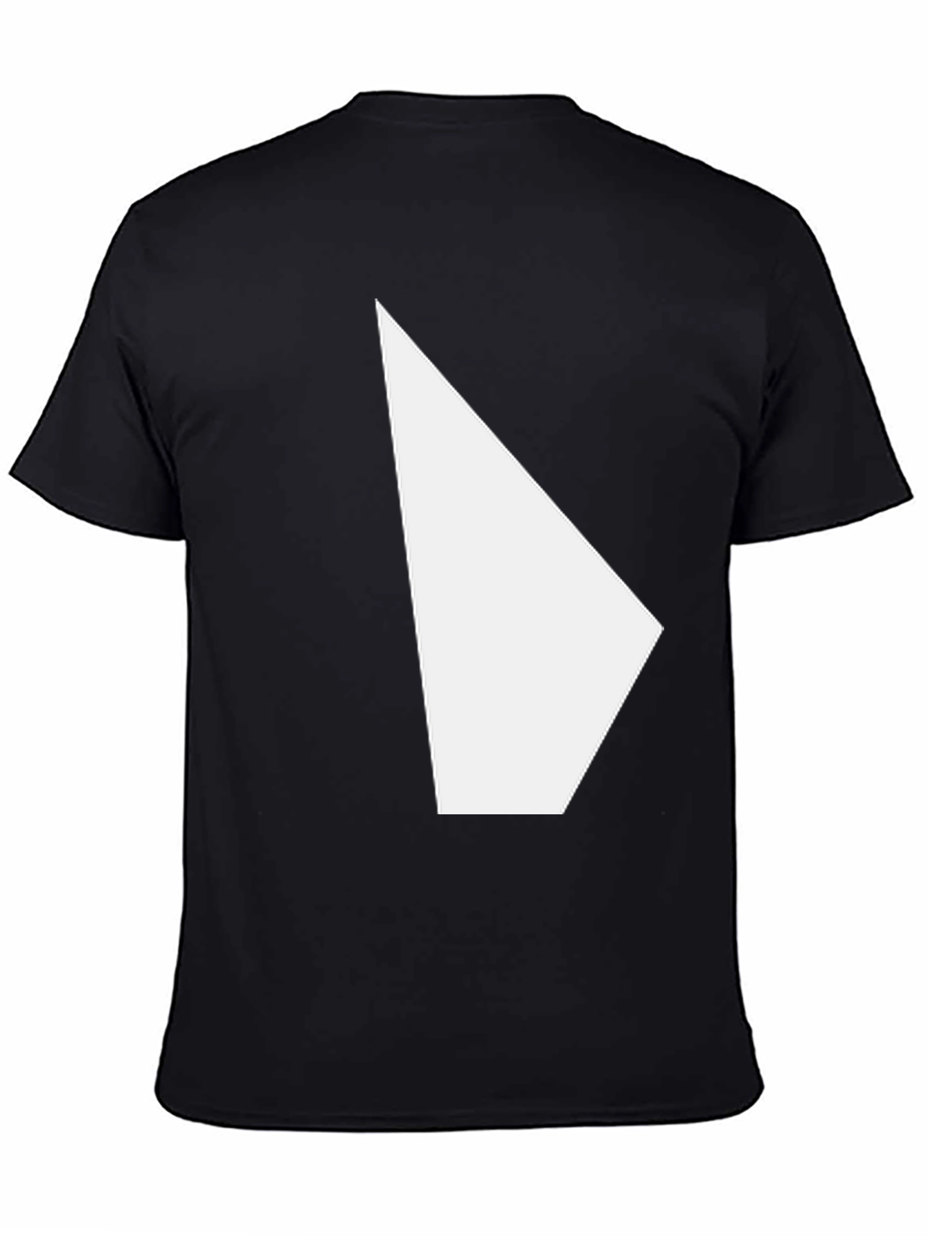 Modern Graphic Tee - Black Shirt with White Triangle