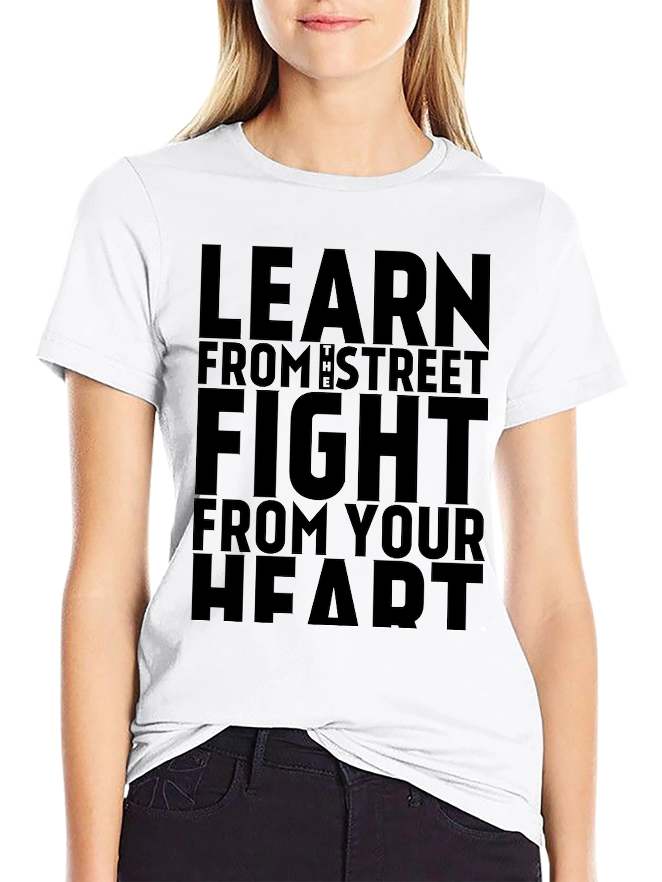 Learn From The Street Mens Black T-Shirt