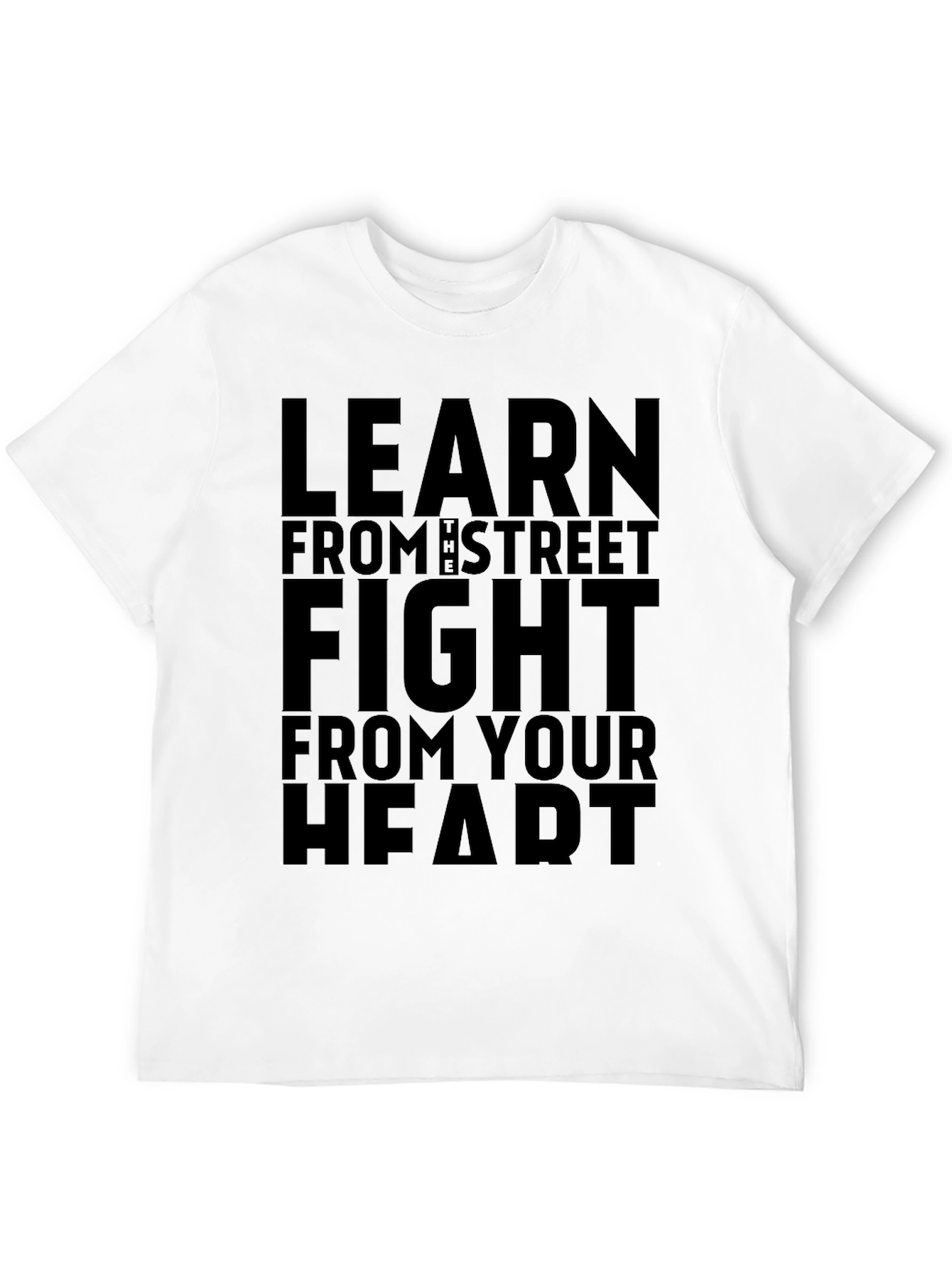Learn From The Street Mens Black T-Shirt