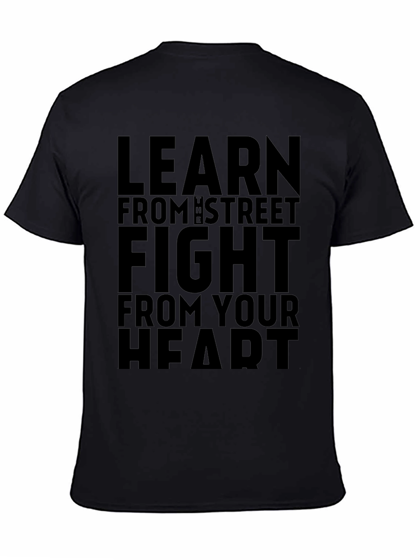 Learn From The Street Mens Black T-Shirt