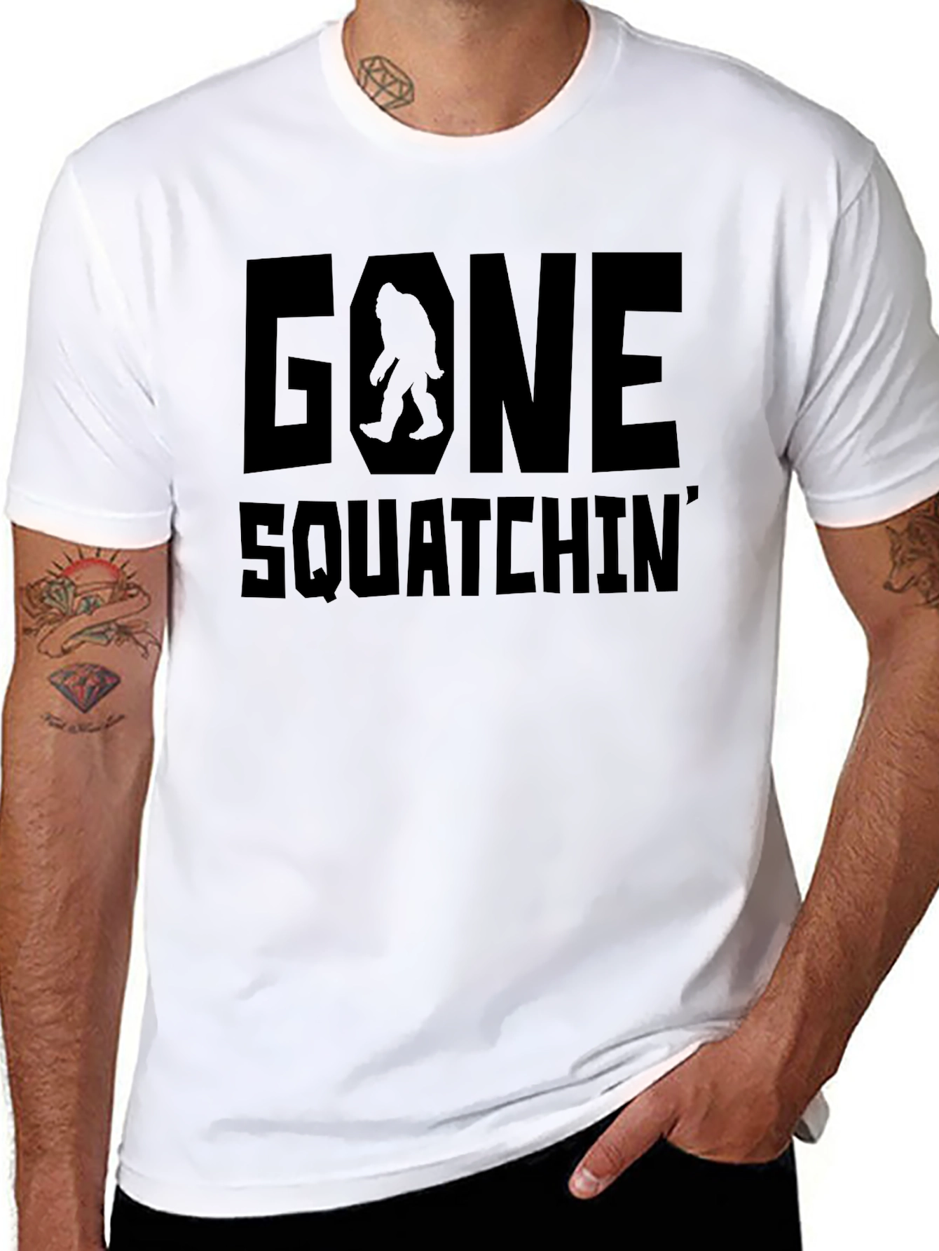 Gone Squatchin Bigfoot Graphic Tee