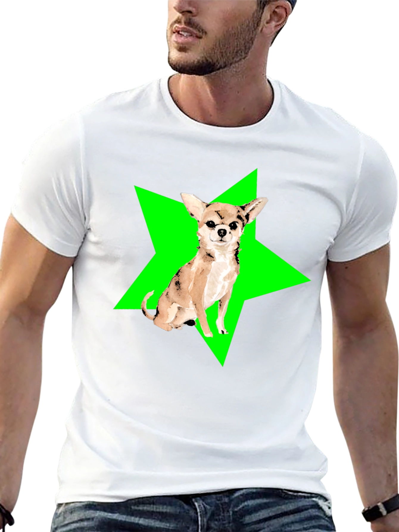 Chihuahua Star Graphic Tee - Cool Dog Lover Shirt