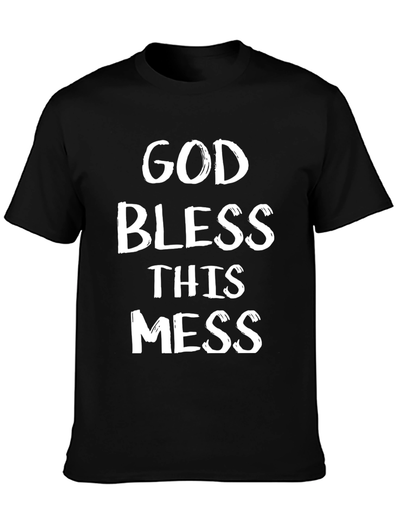 God Bless This Mess Black Graphic T-Shirt