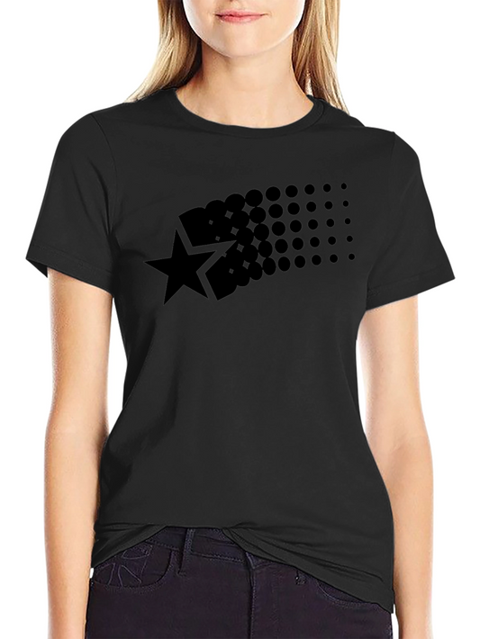 Black Star Burst Graphic Tee - Modern Style