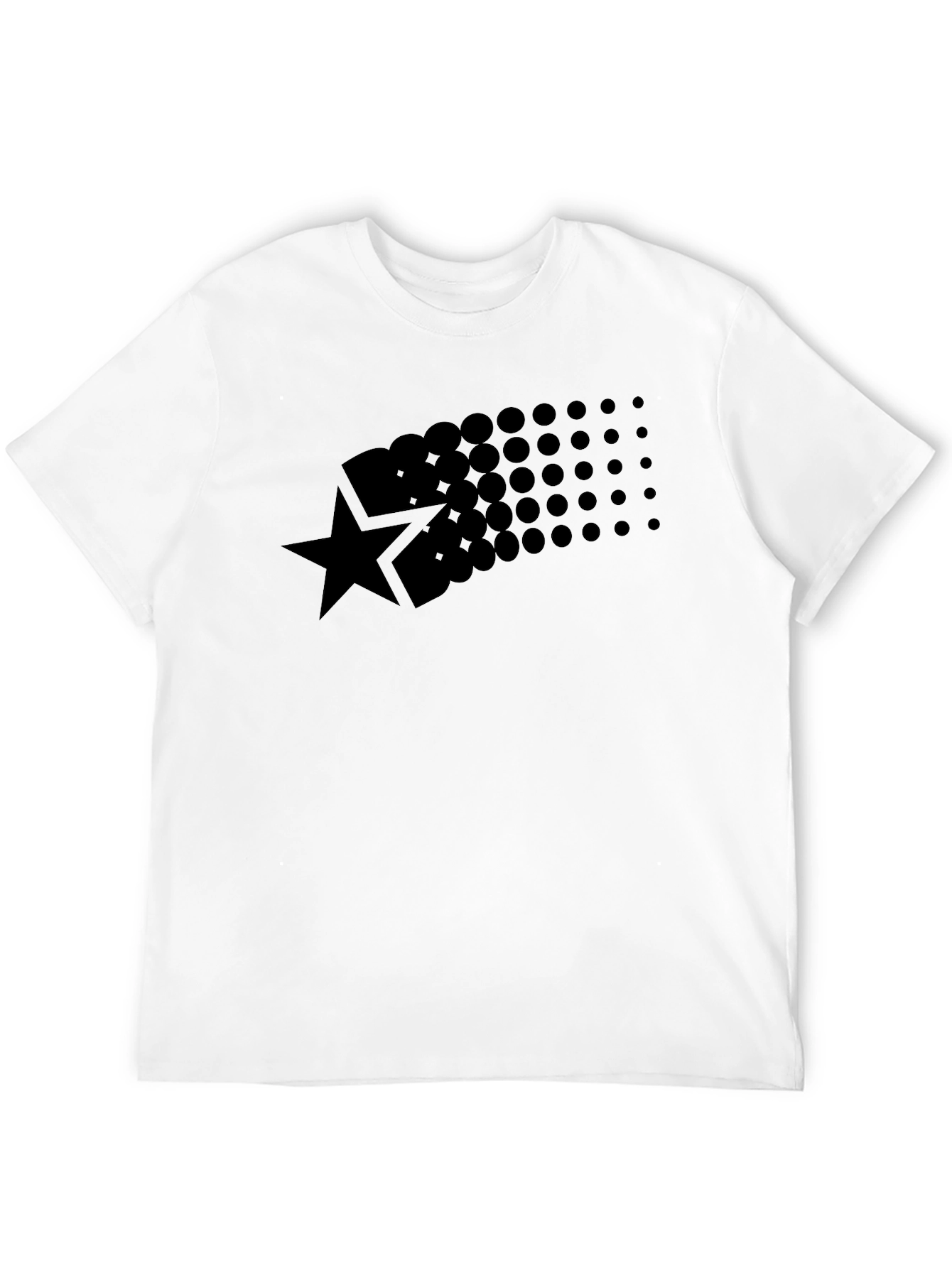 Black Star Burst Graphic Tee - Modern Style