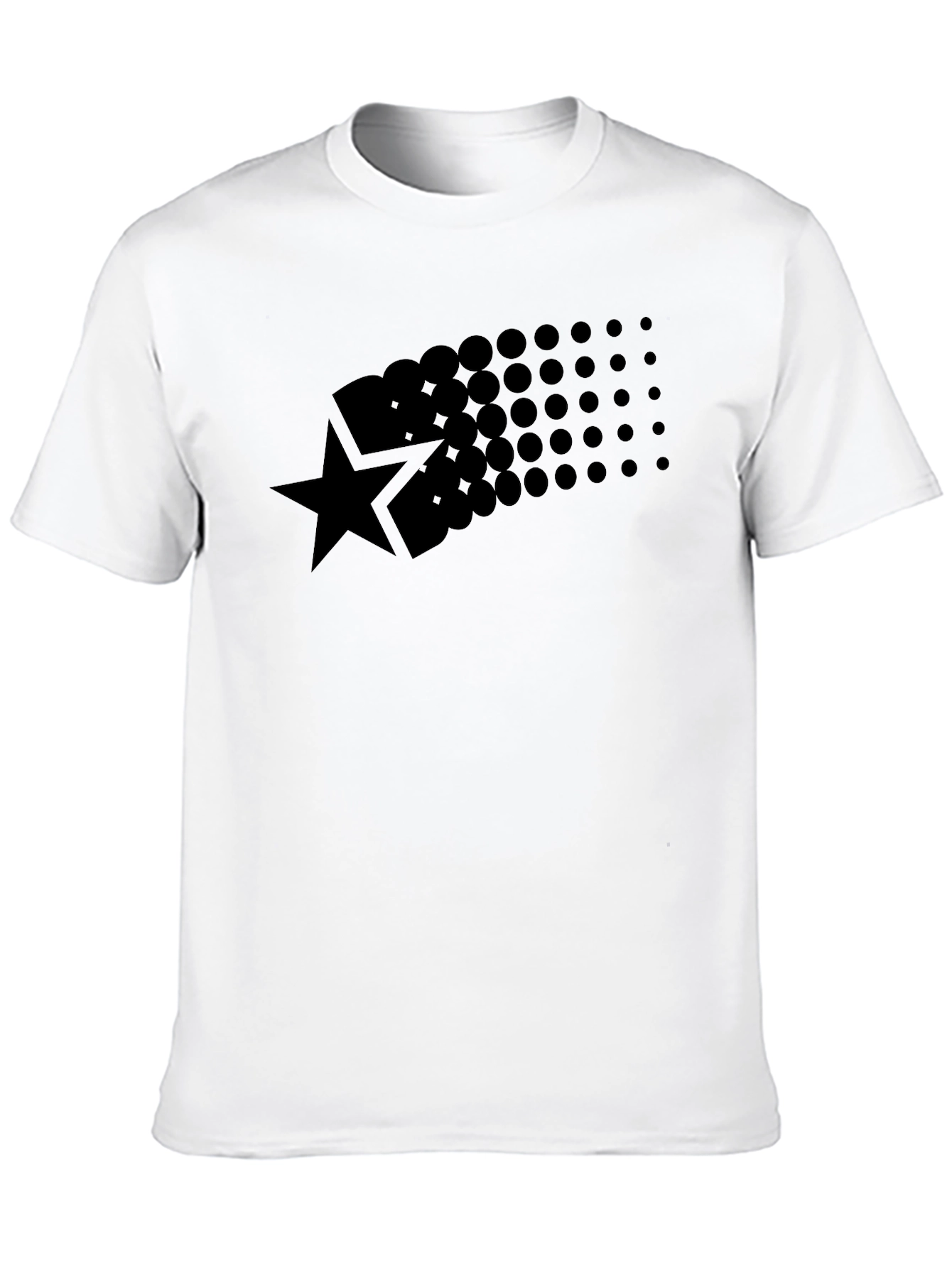 Black Star Burst Graphic Tee - Modern Style