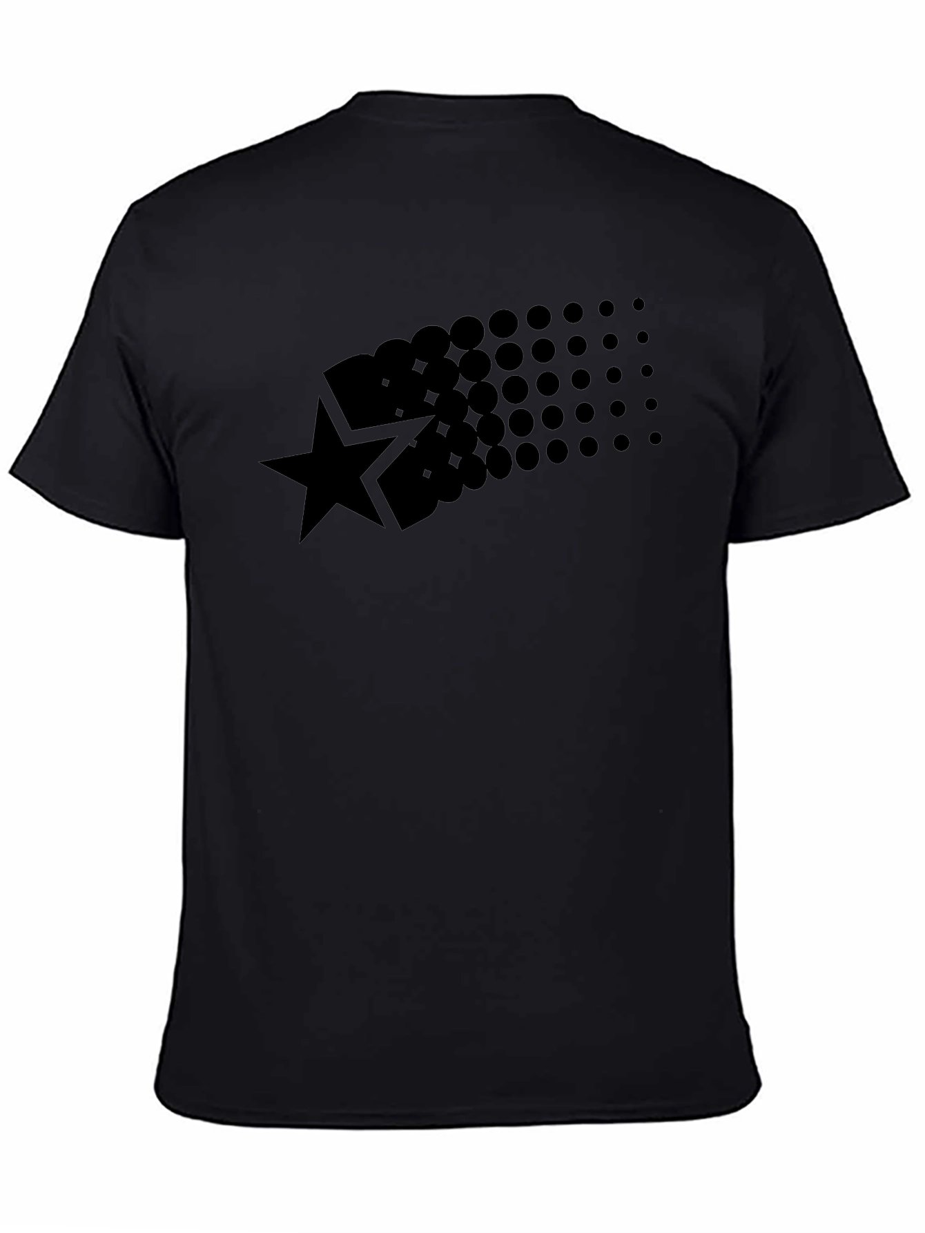 Black Star Burst Graphic Tee - Modern Style
