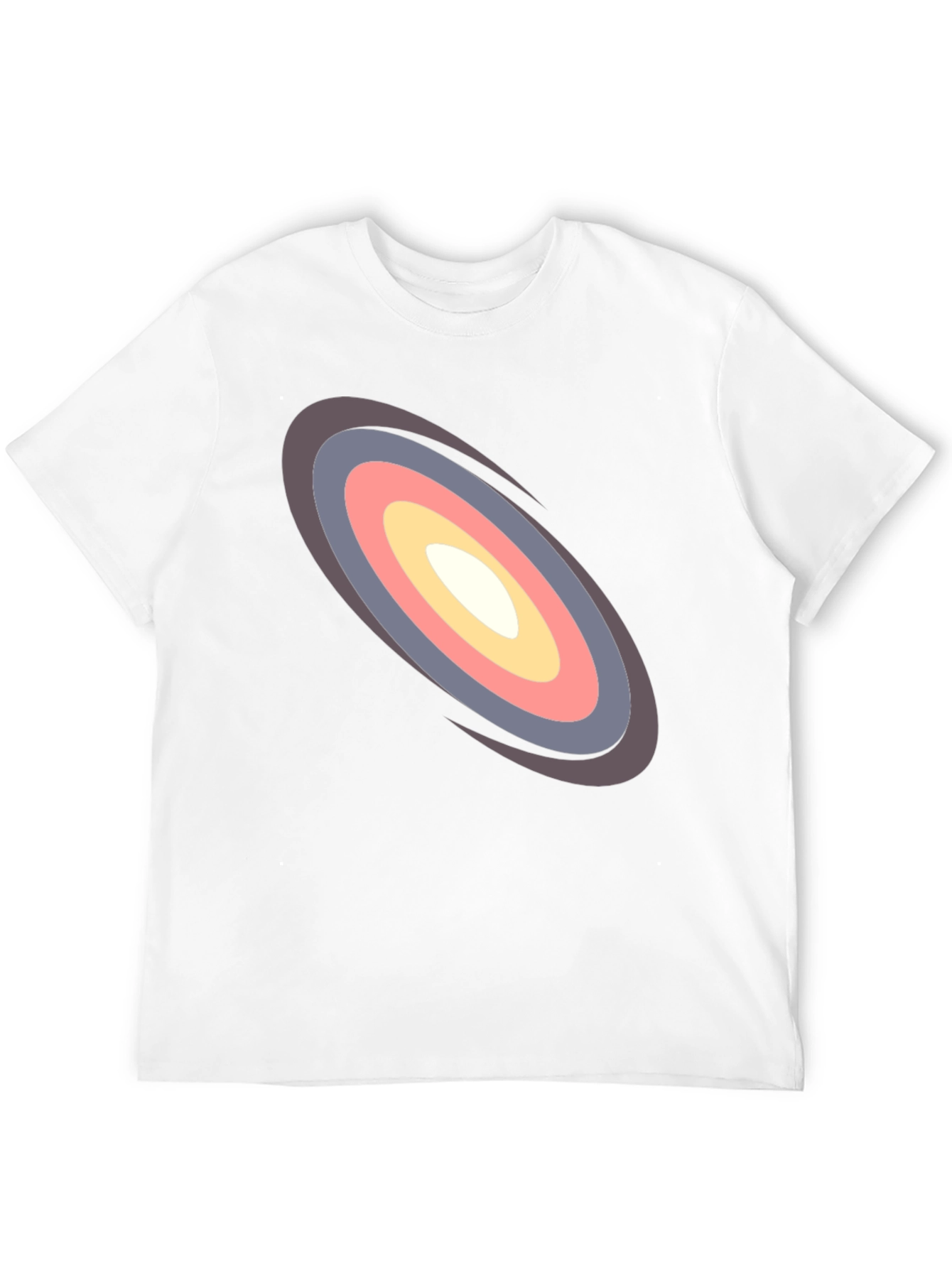 Stylish Black Tee with Unique Oval Design