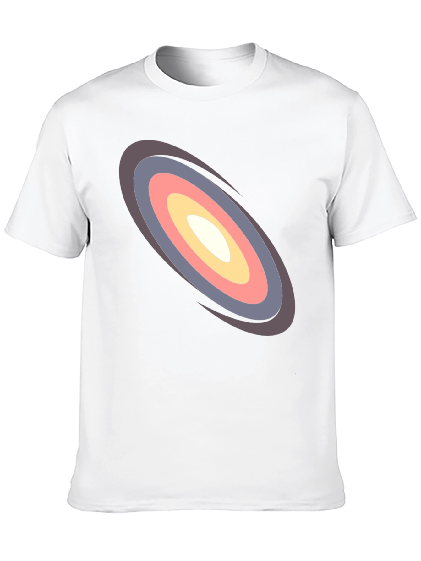 Stylish Black Tee with Unique Oval Design
