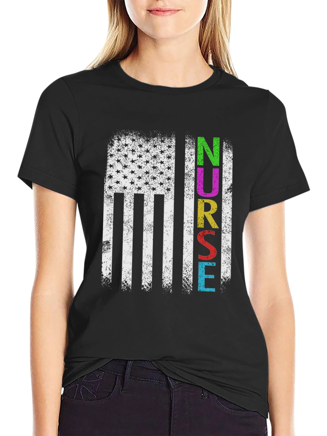 Nurse American Flag T-Shirt