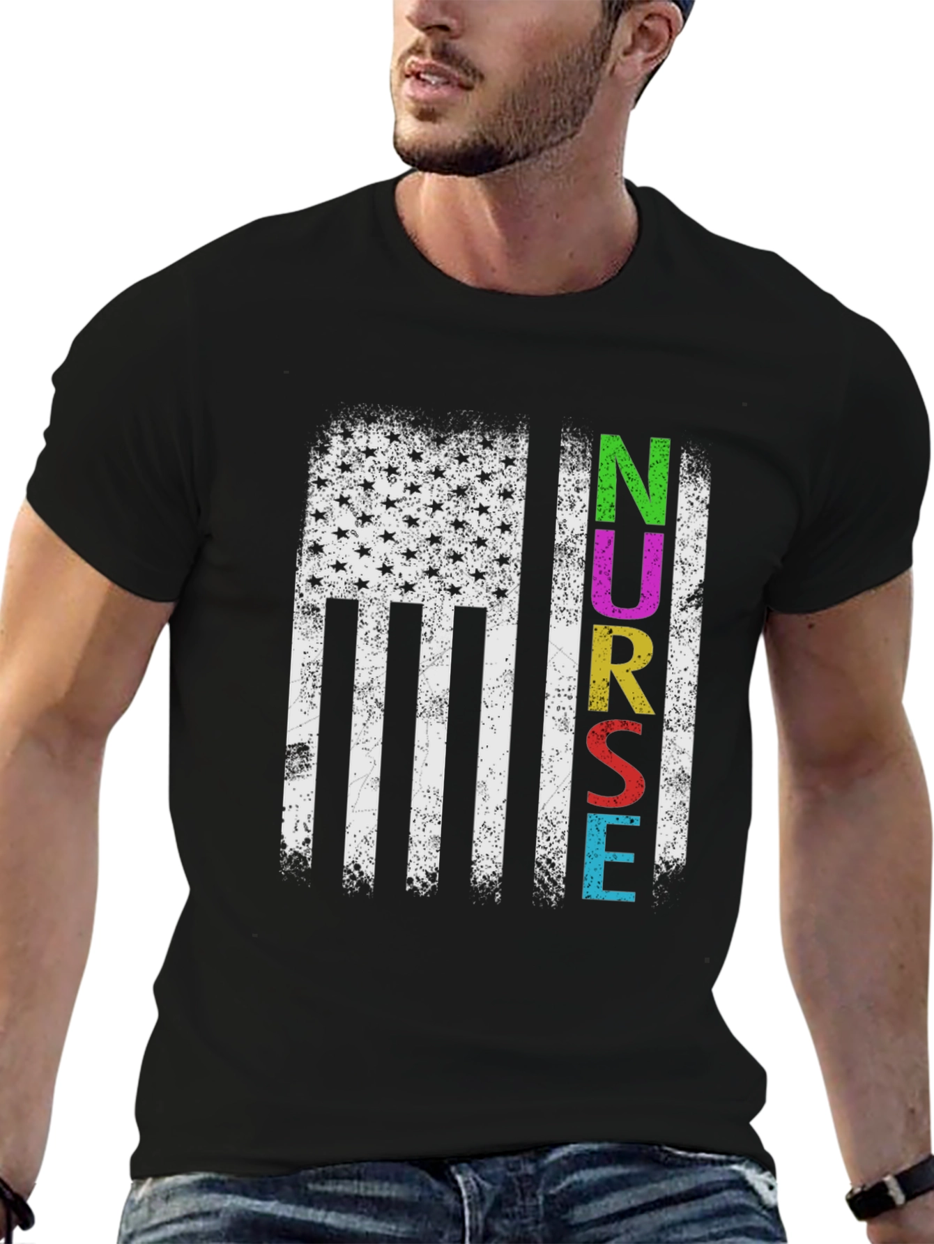 Nurse American Flag T-Shirt