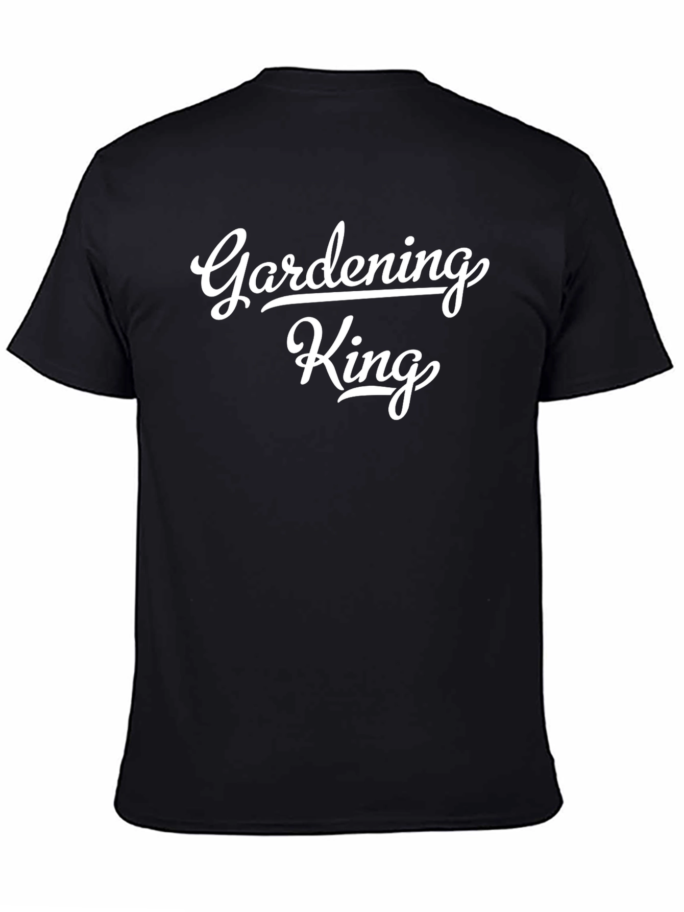 Gardening King Black Cotton T-Shirt
