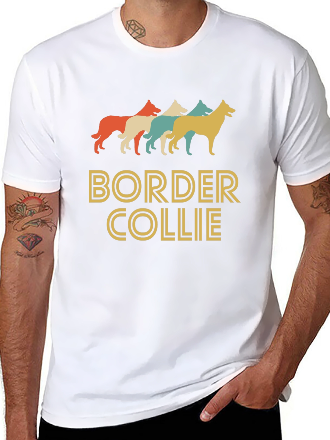 Border Collie Retro T-Shirt