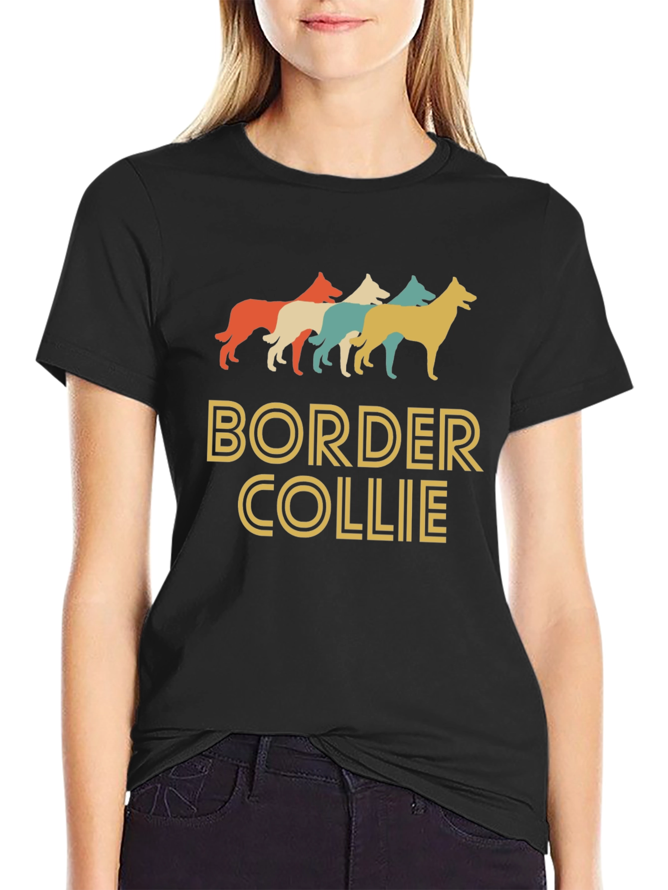 Border Collie Retro T-Shirt