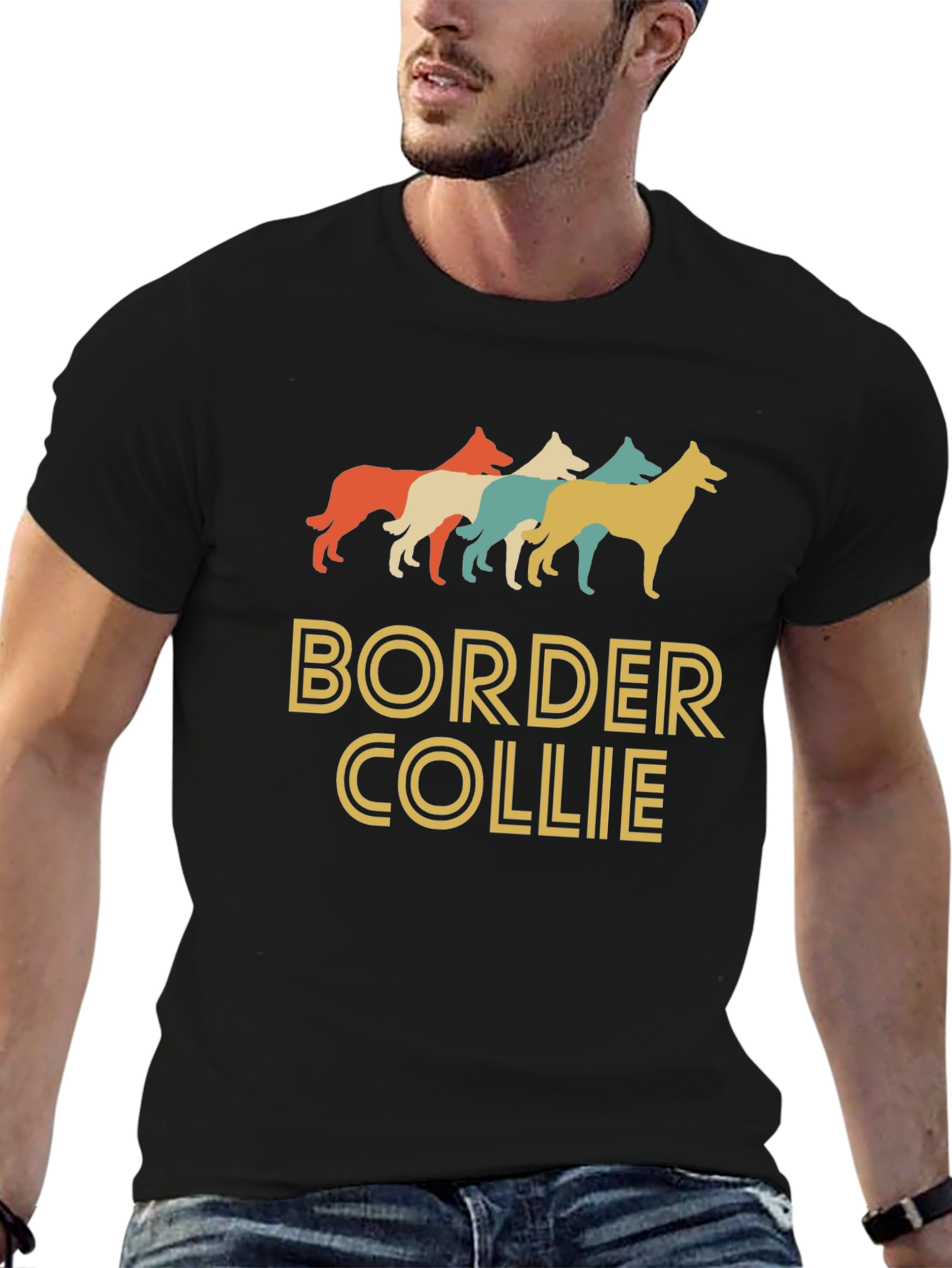 Border Collie Retro T-Shirt