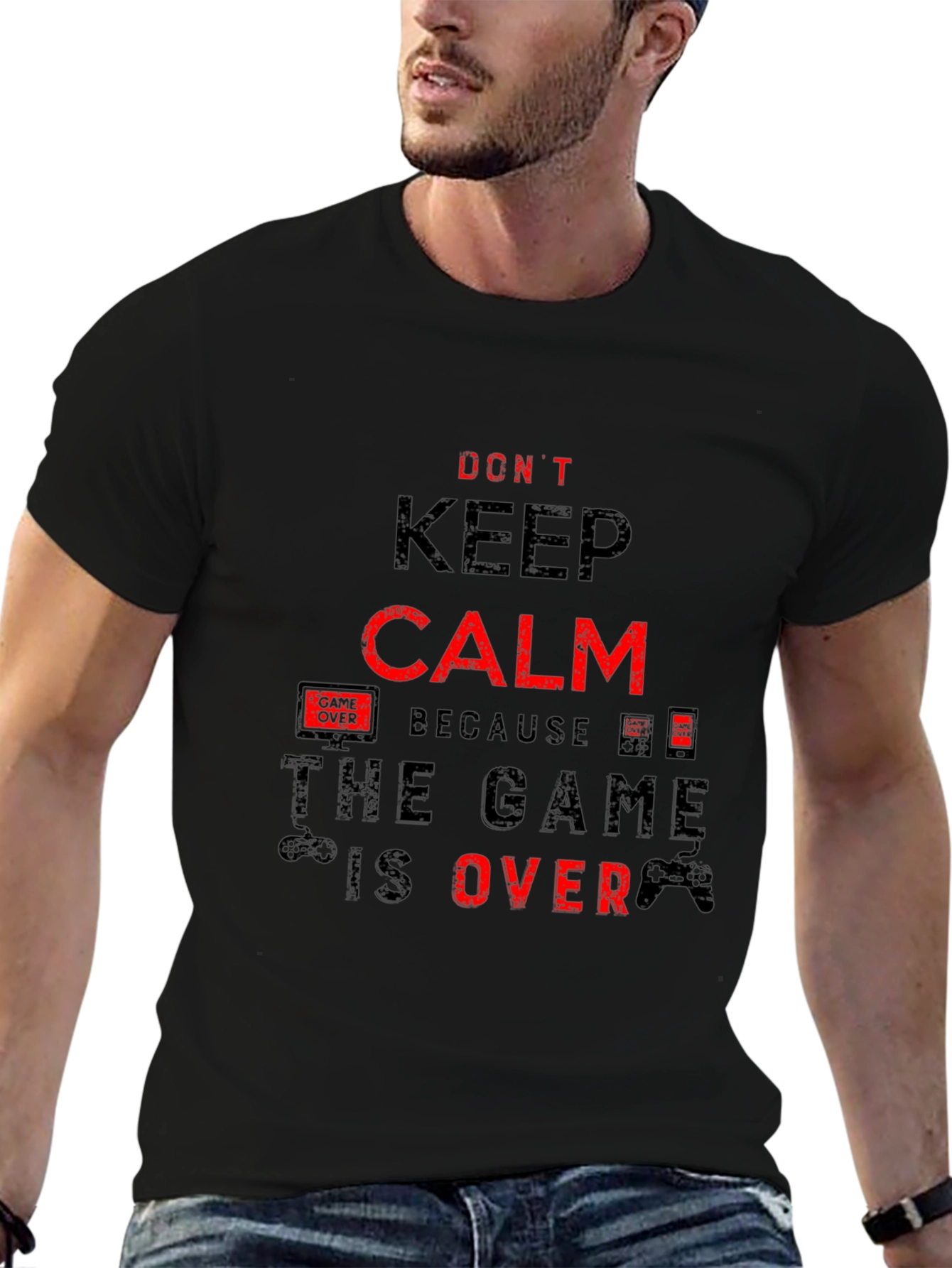 Dont Keep Calm - Game Over Black T-Shirt
