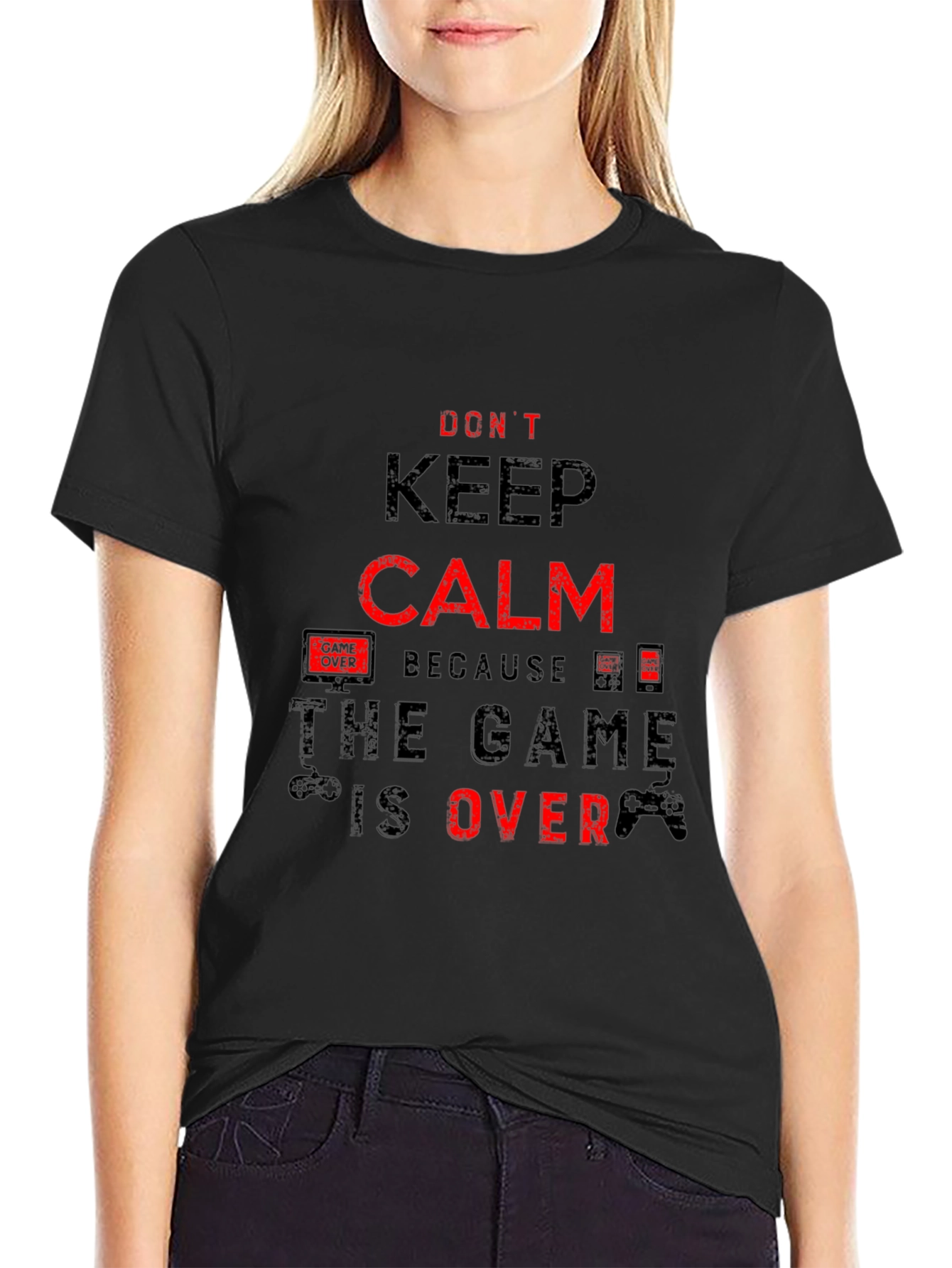 Dont Keep Calm - Game Over Black T-Shirt