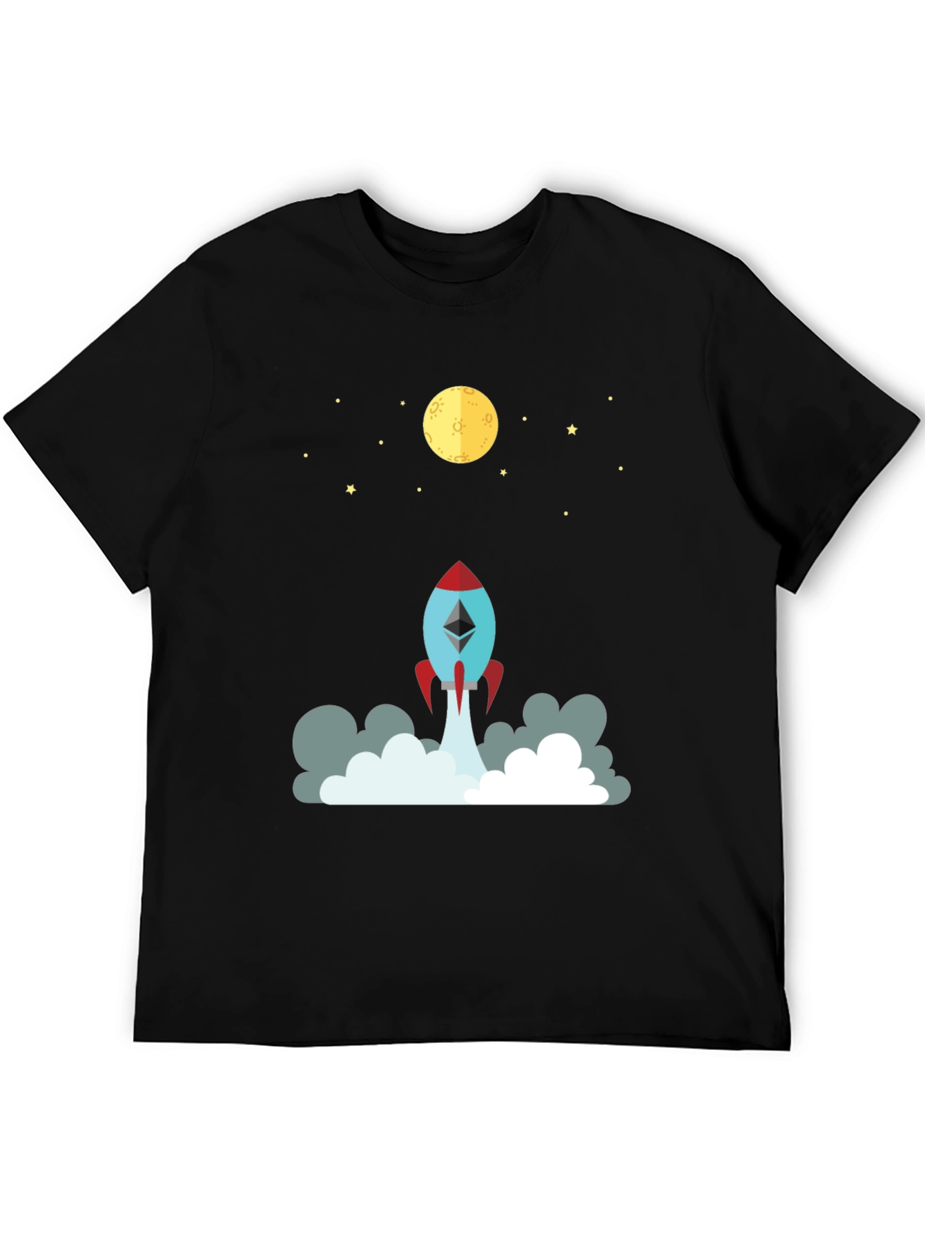 Ethereum Rocket to the Moon Graphic Tee