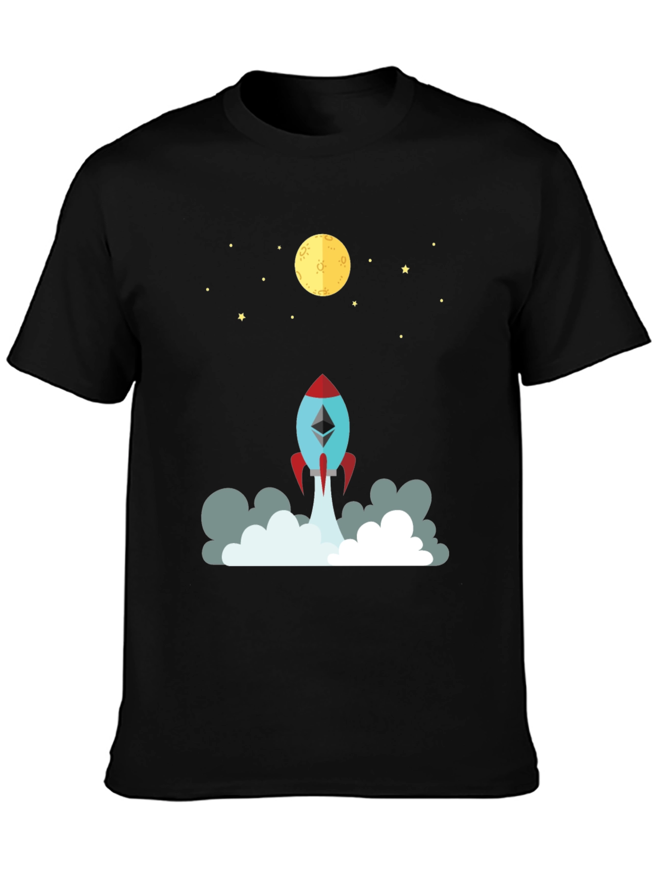 Ethereum Rocket to the Moon Graphic Tee