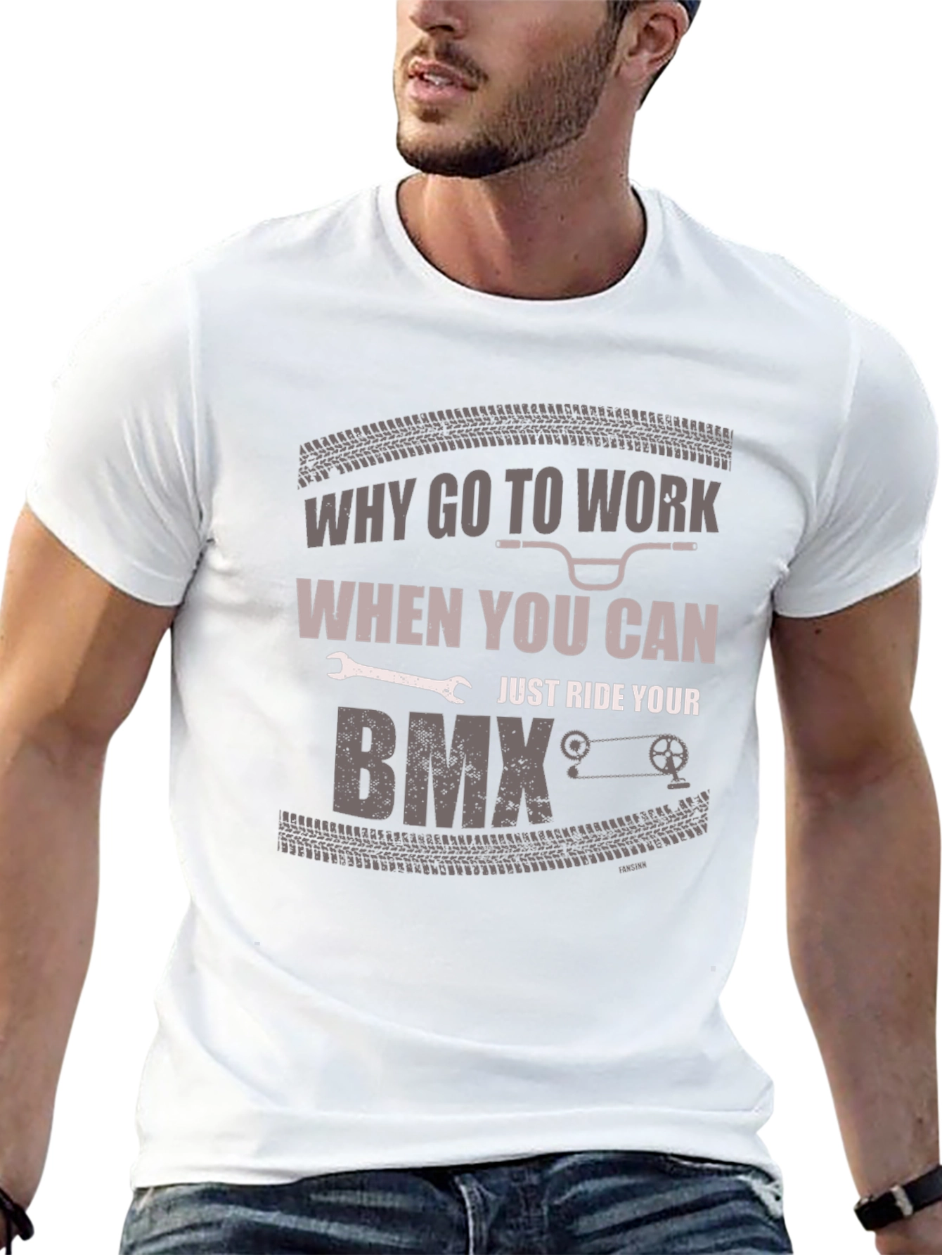 Why Go To Work BMX Graphic T-Shirt