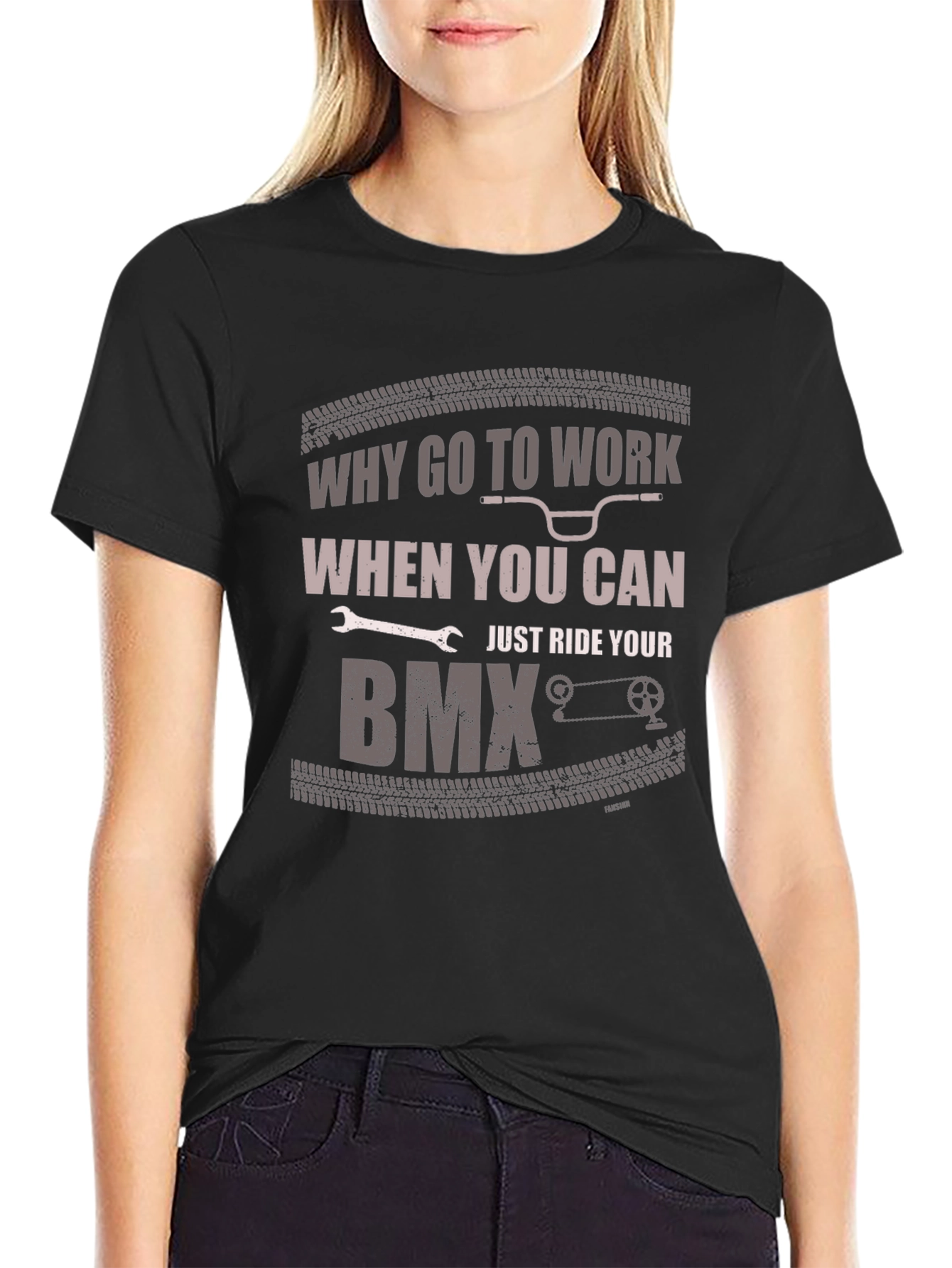 Why Go To Work BMX Graphic T-Shirt