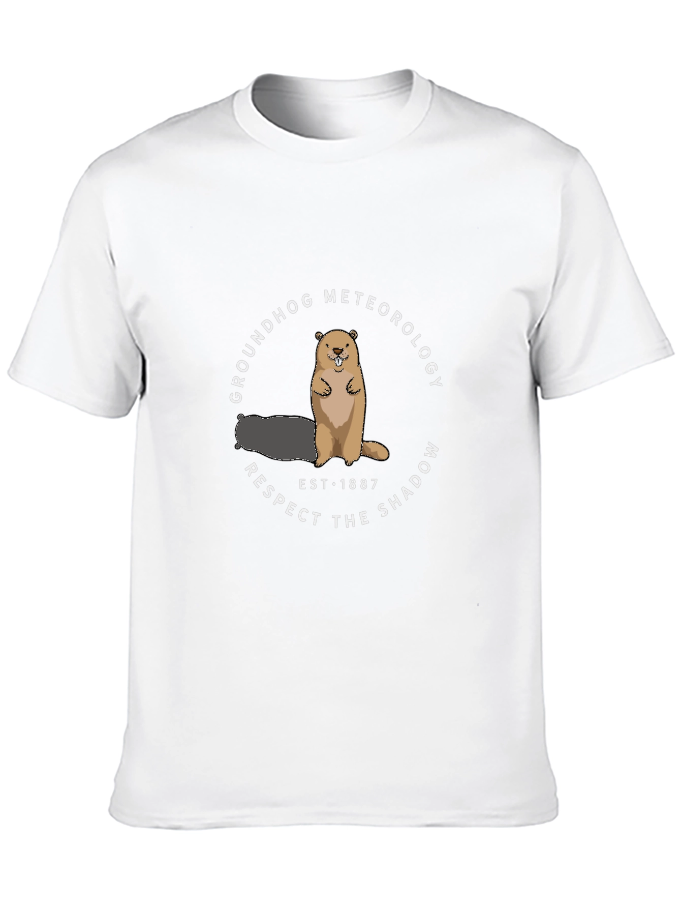 Groundhog Meteorology Respect the Shadow Graphic T-Shirt