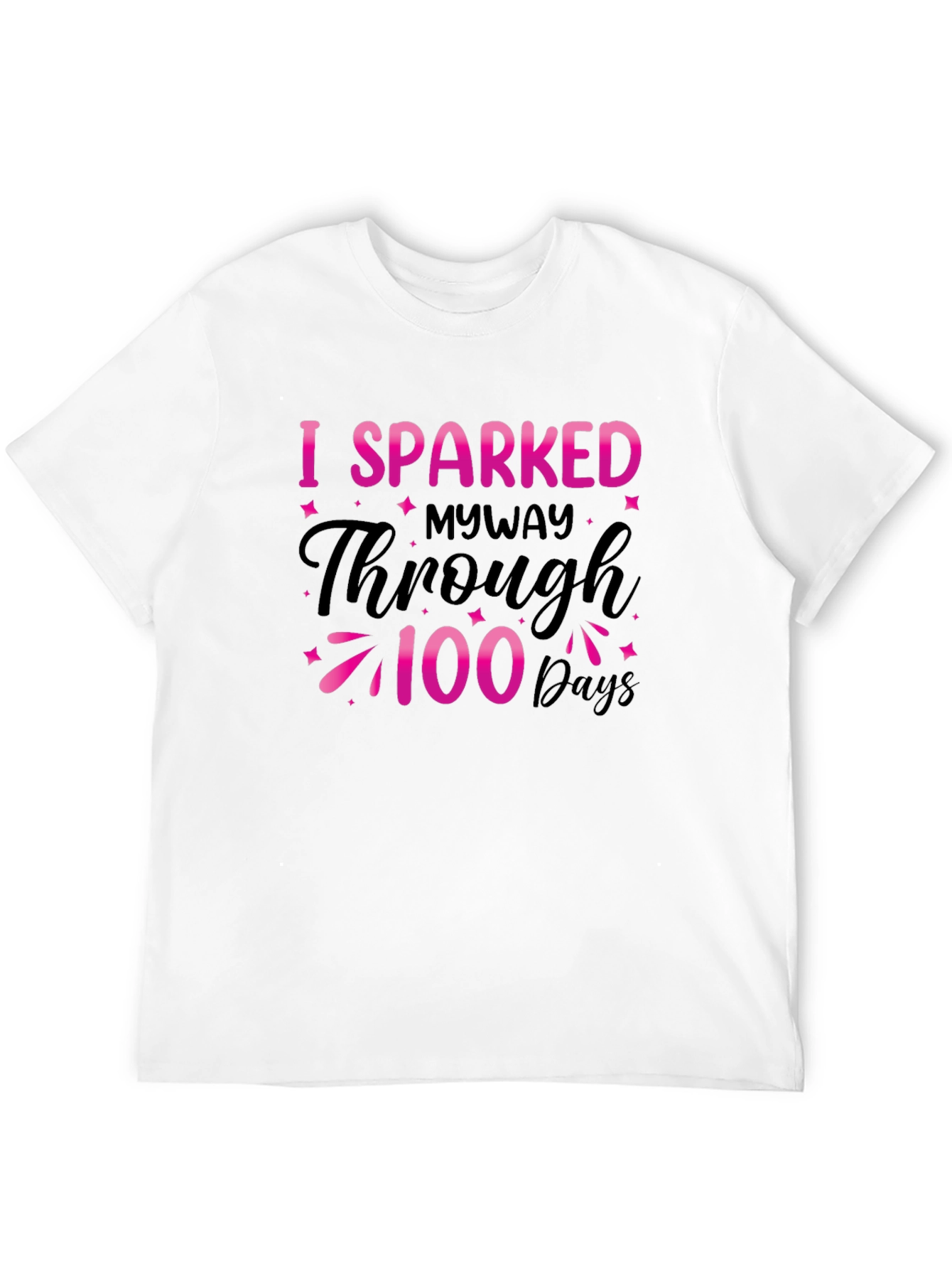 I Sparked Through 100 Days Black Tee