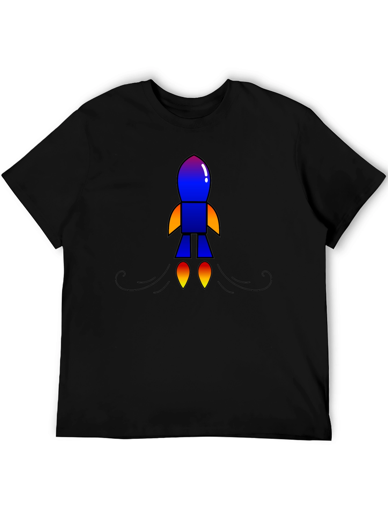 Rocket Graphic Black T-Shirt