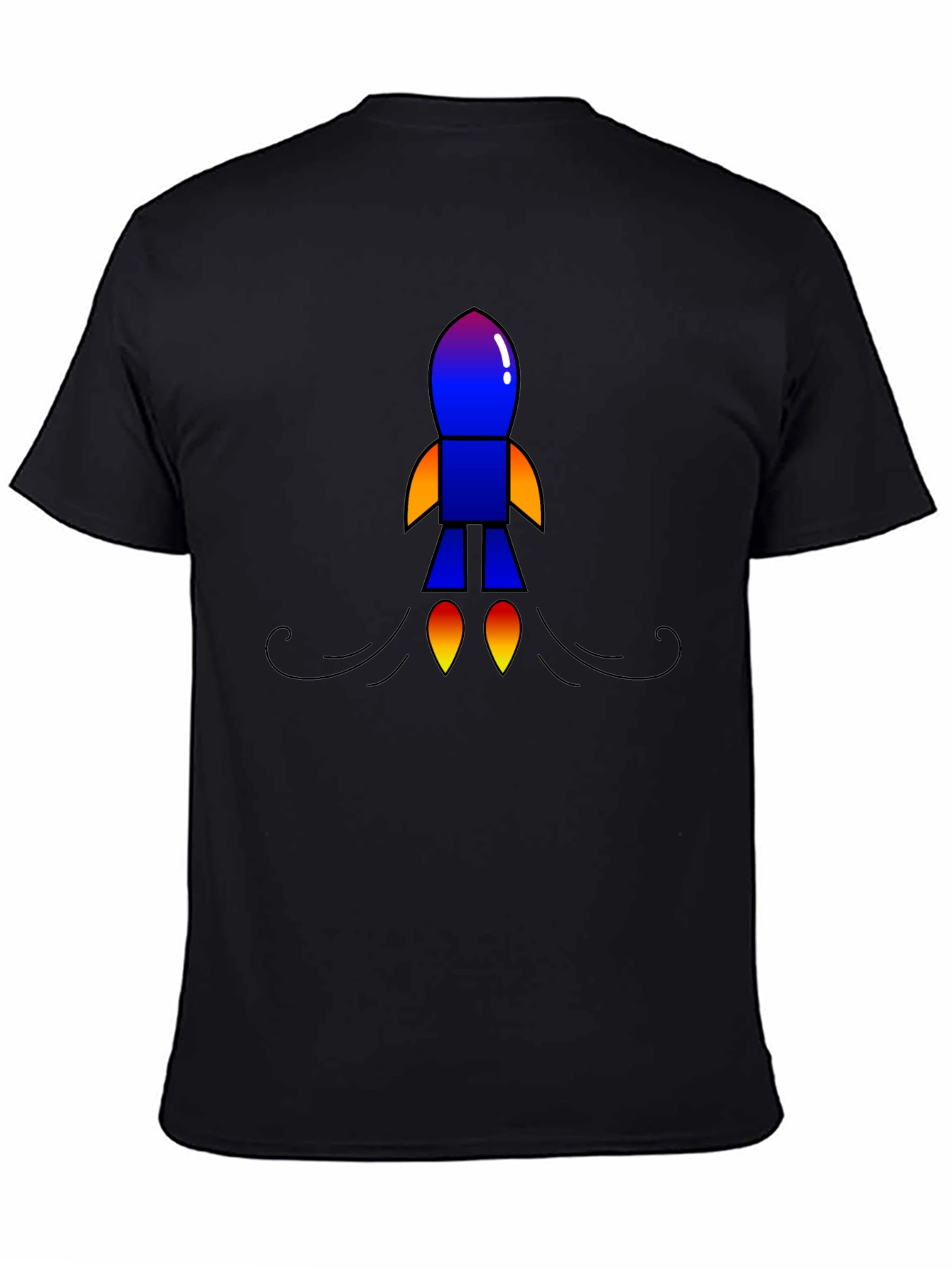 Rocket Graphic Black T-Shirt