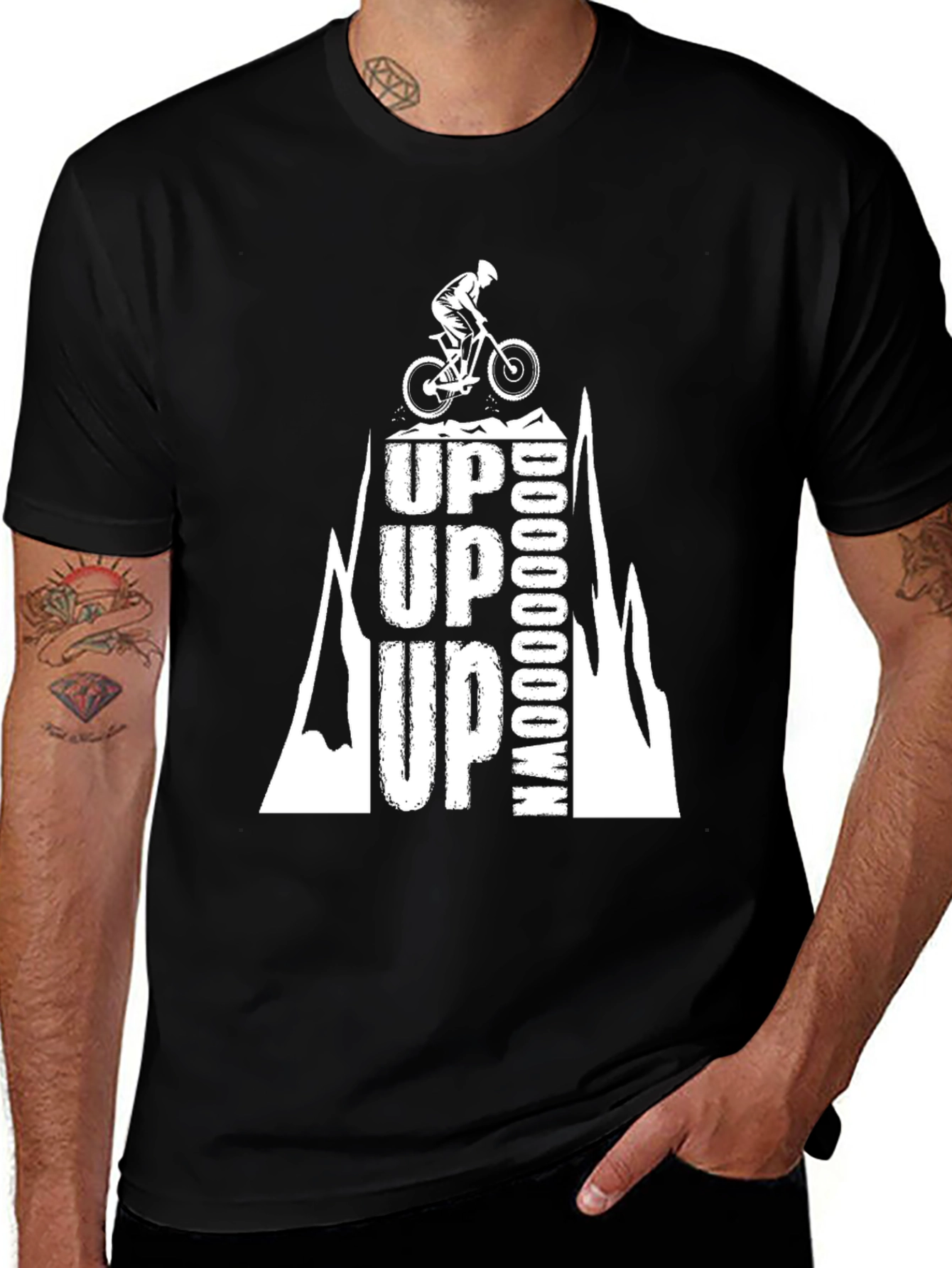 Up Up Up Down Mountain Biking T-Shirt