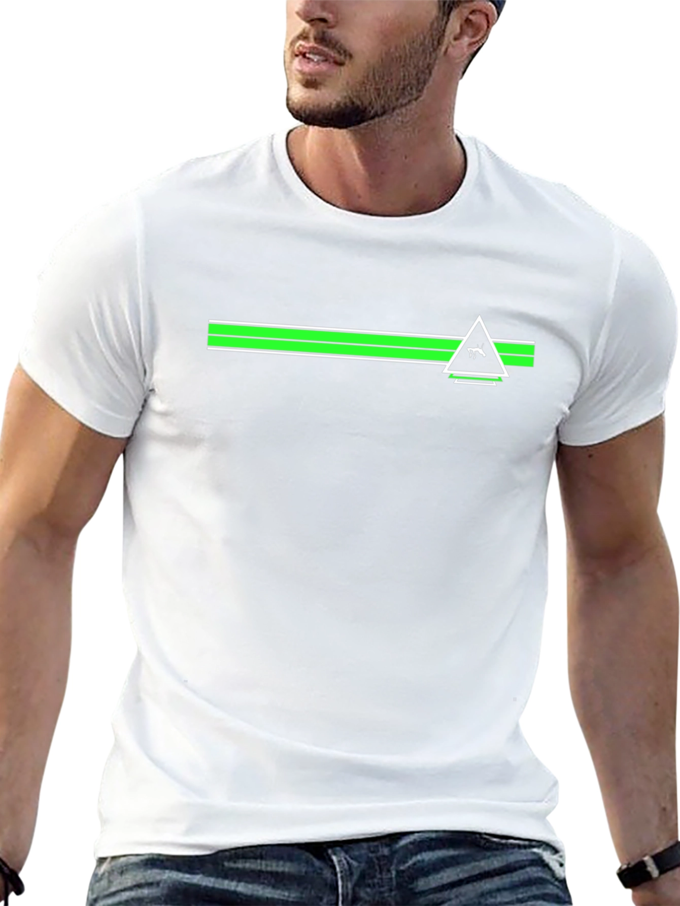 Modern Graphic Tee - Black Shirt with Geometric Design