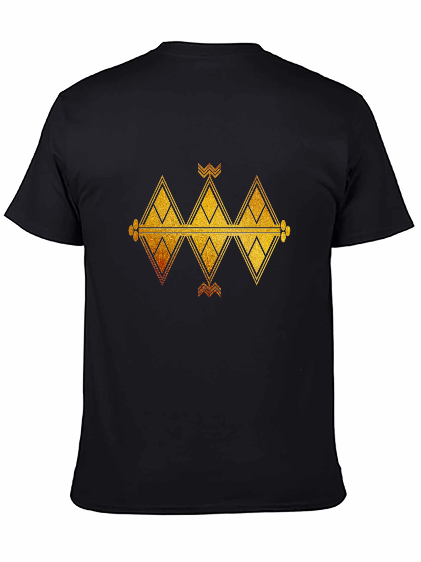 Tribal Geometric T-Shirt - Black
