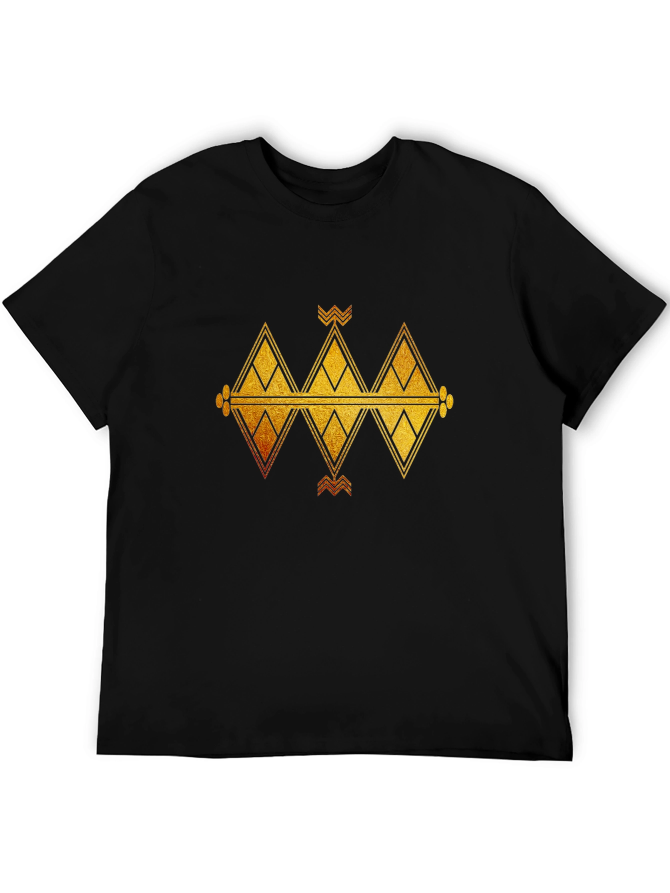 Tribal Geometric T-Shirt - Black